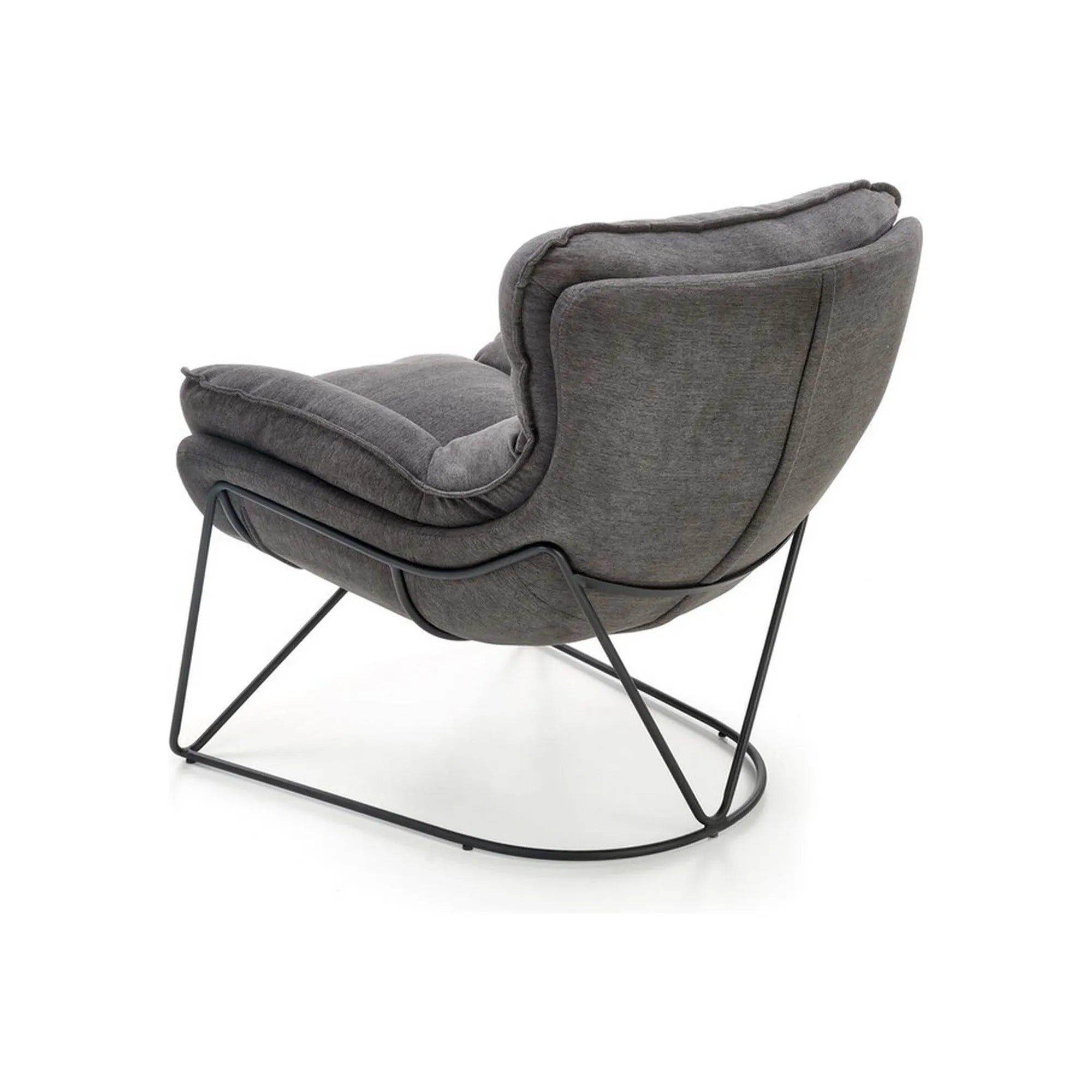 Scaun relaxare living VOLKER, gri, stofa clasica/metal, 75x88x85 cm