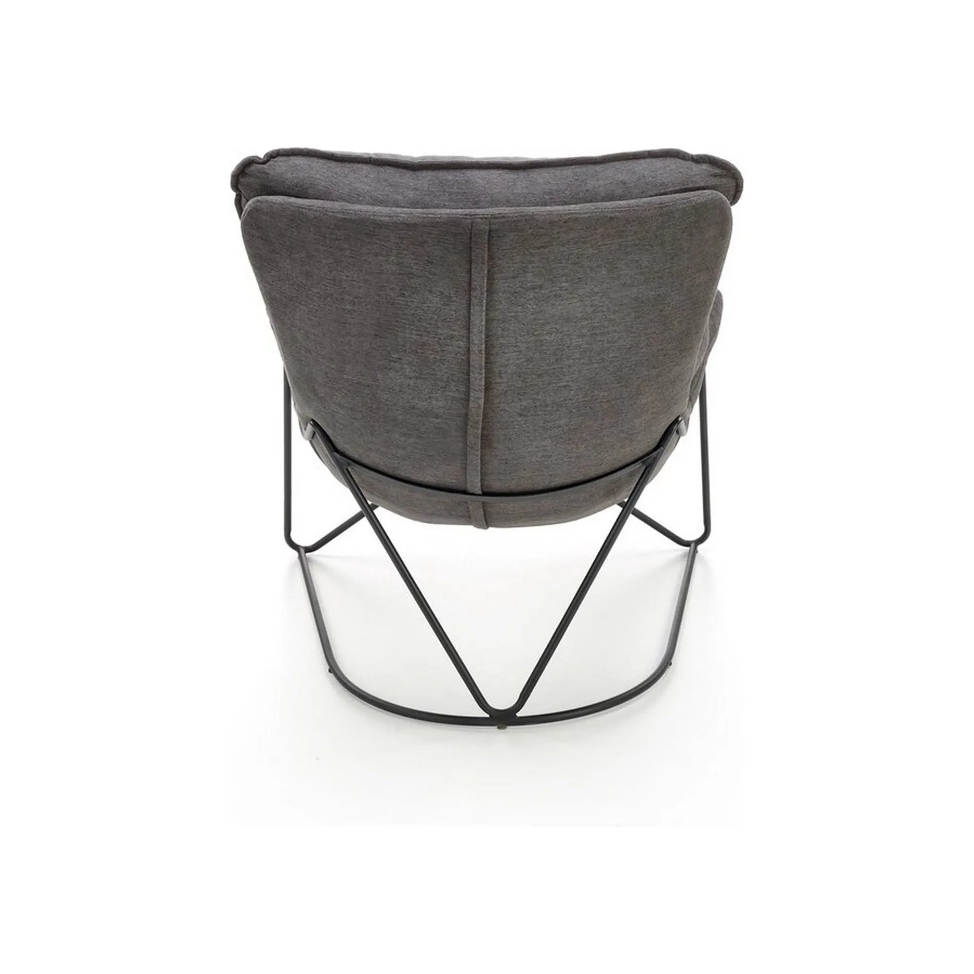 Scaun relaxare living VOLKER, gri, stofa clasica/metal, 75x88x85 cm