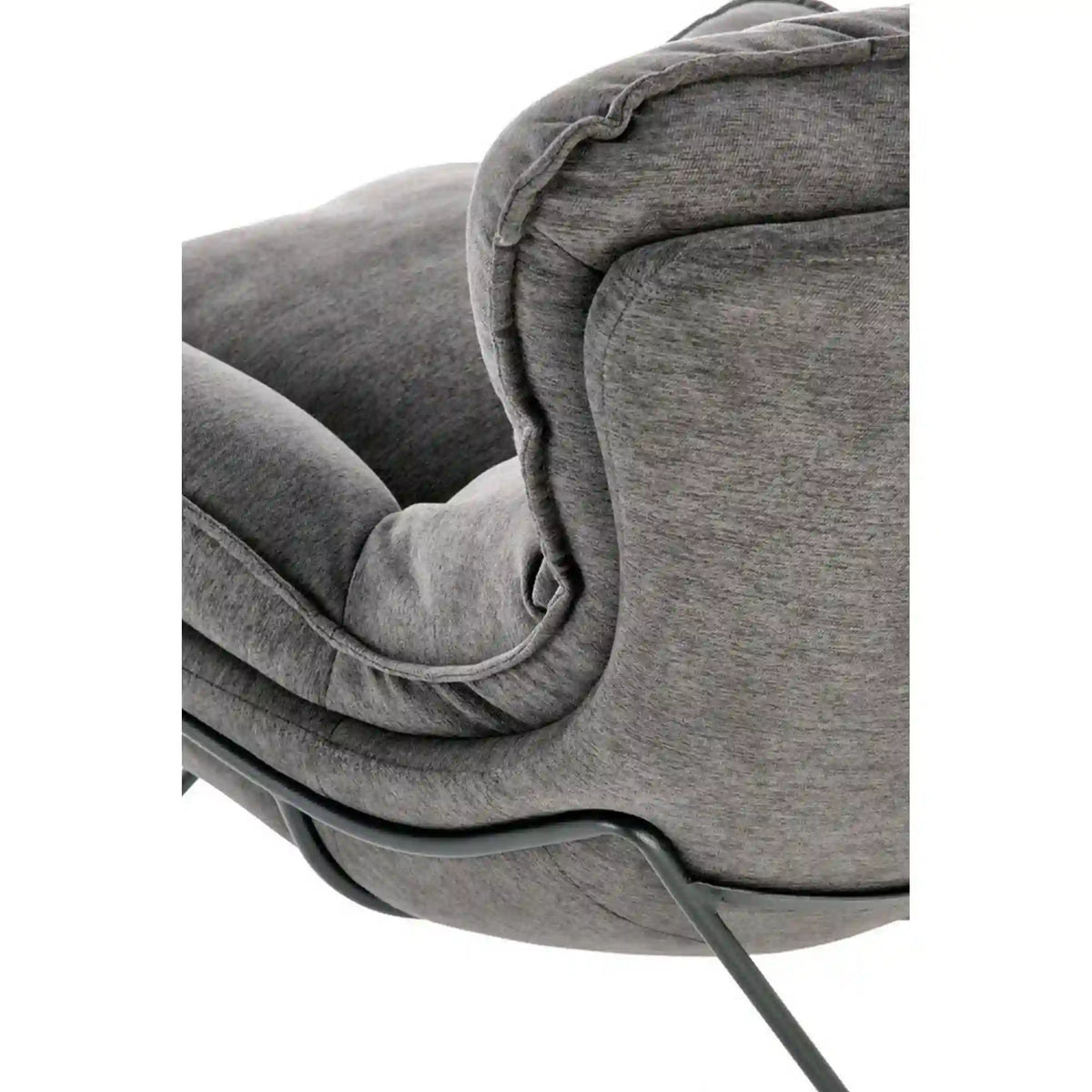 Scaun relaxare living VOLKER, gri, stofa clasica/metal, 75x88x85 cm