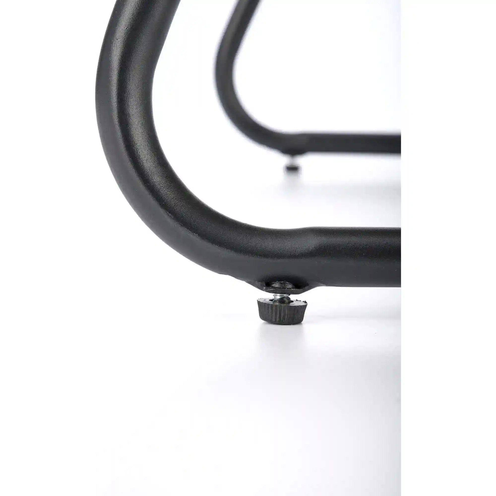 Fotoliu WHISPER, negru/stejar, ratan sintetic/metal, 81x90x90 cm