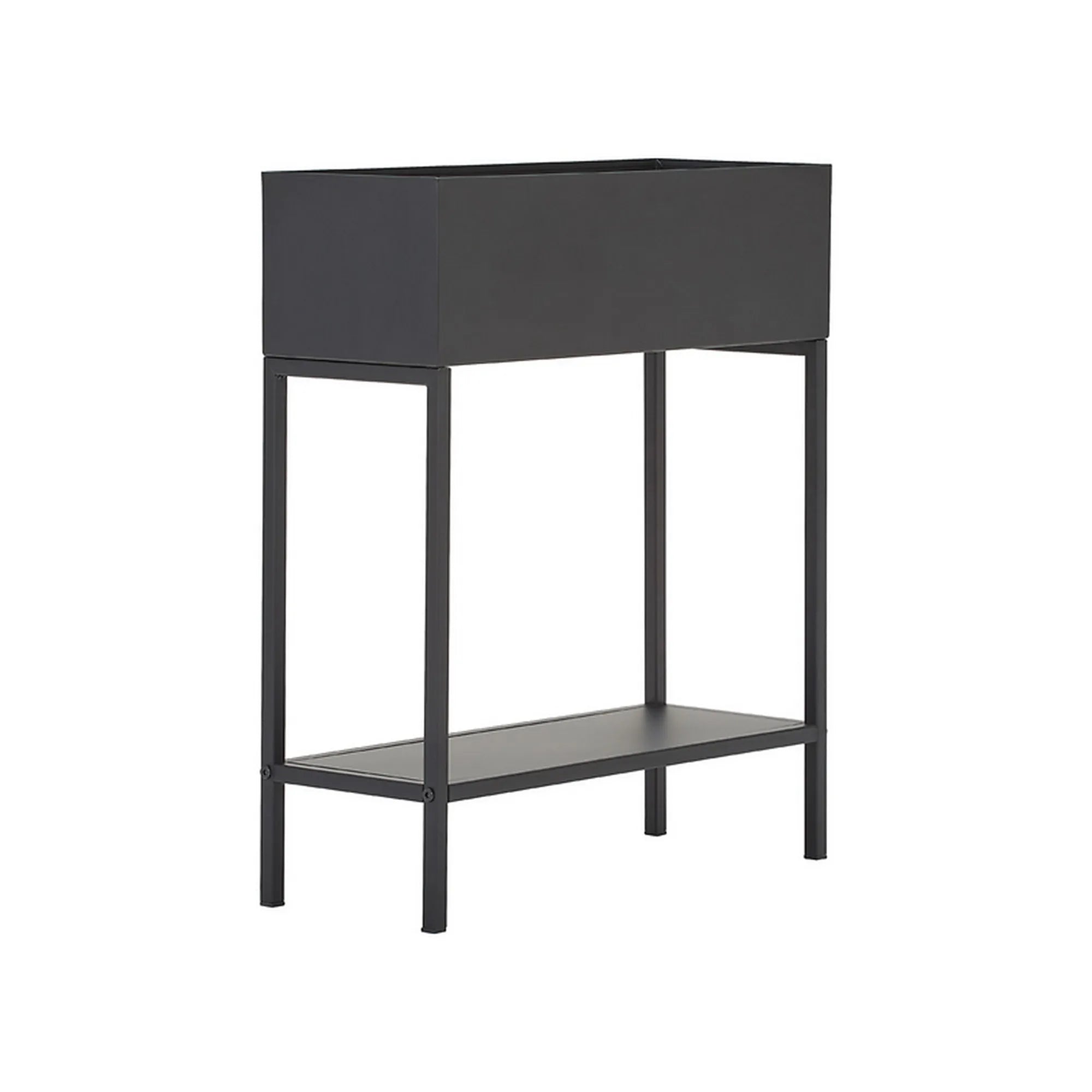 Ghiveci NEO, negru, metal, 50x20x60 cm