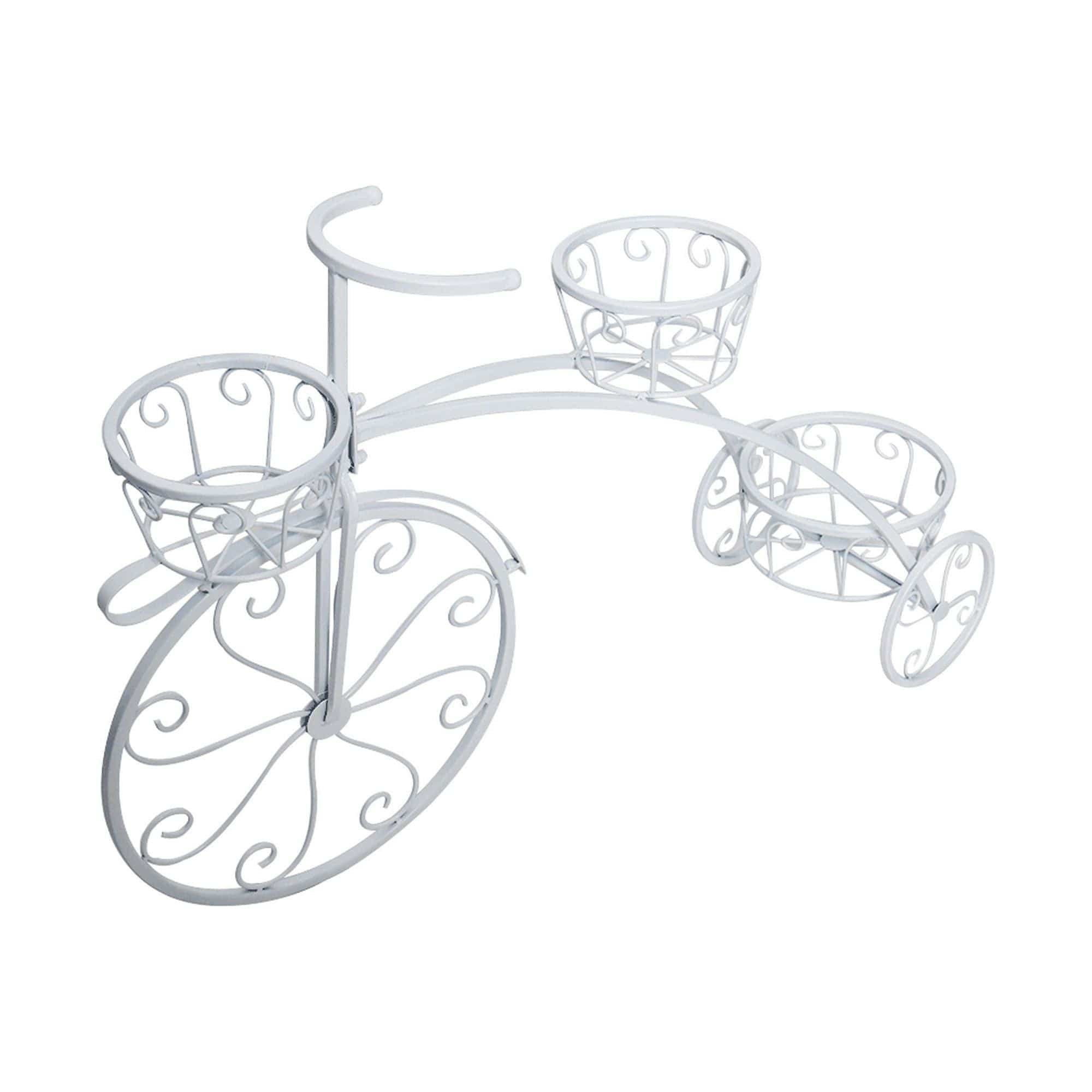 Ghiveci PAVAR, alb, metal, 76x26x52 cm