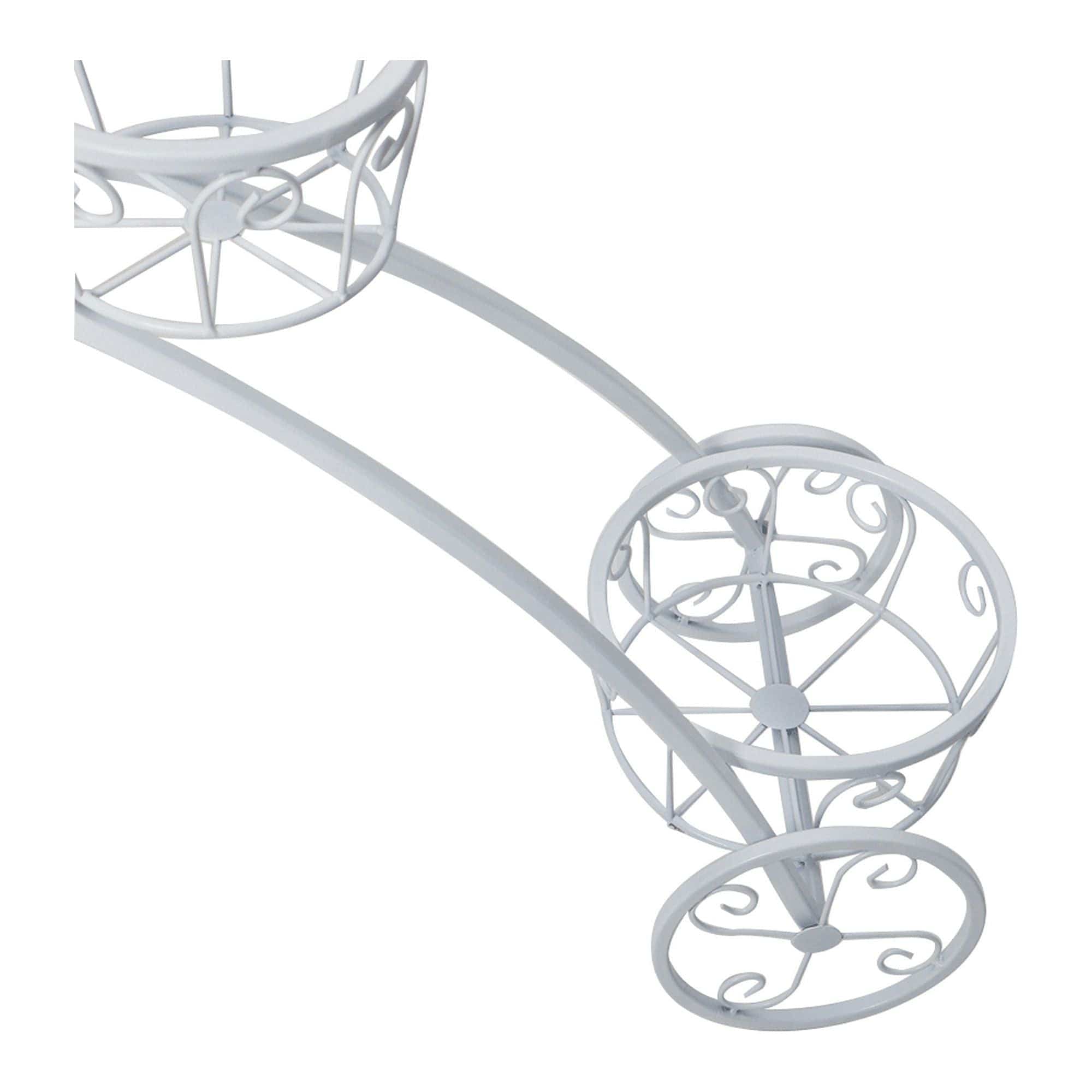 Ghiveci PAVAR, alb, metal, 76x26x52 cm