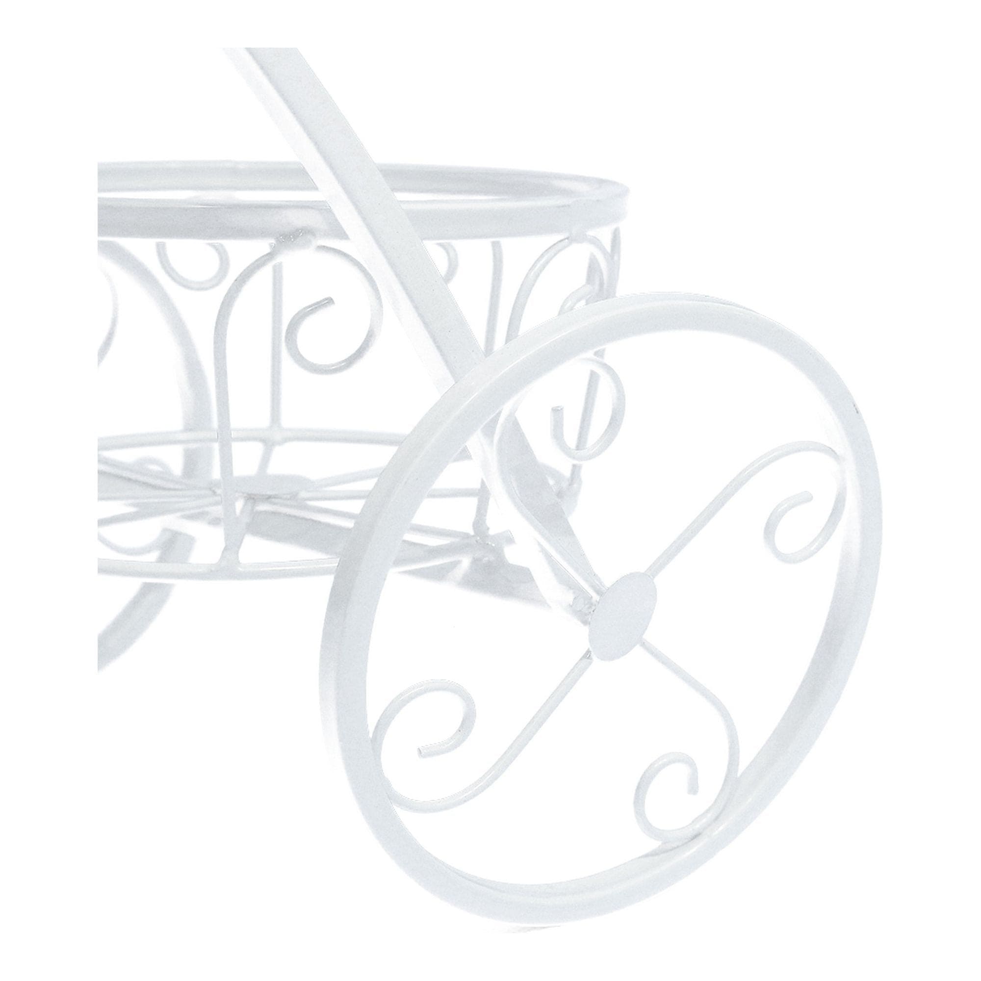 Ghiveci PAVAR, alb, metal, 76x26x52 cm