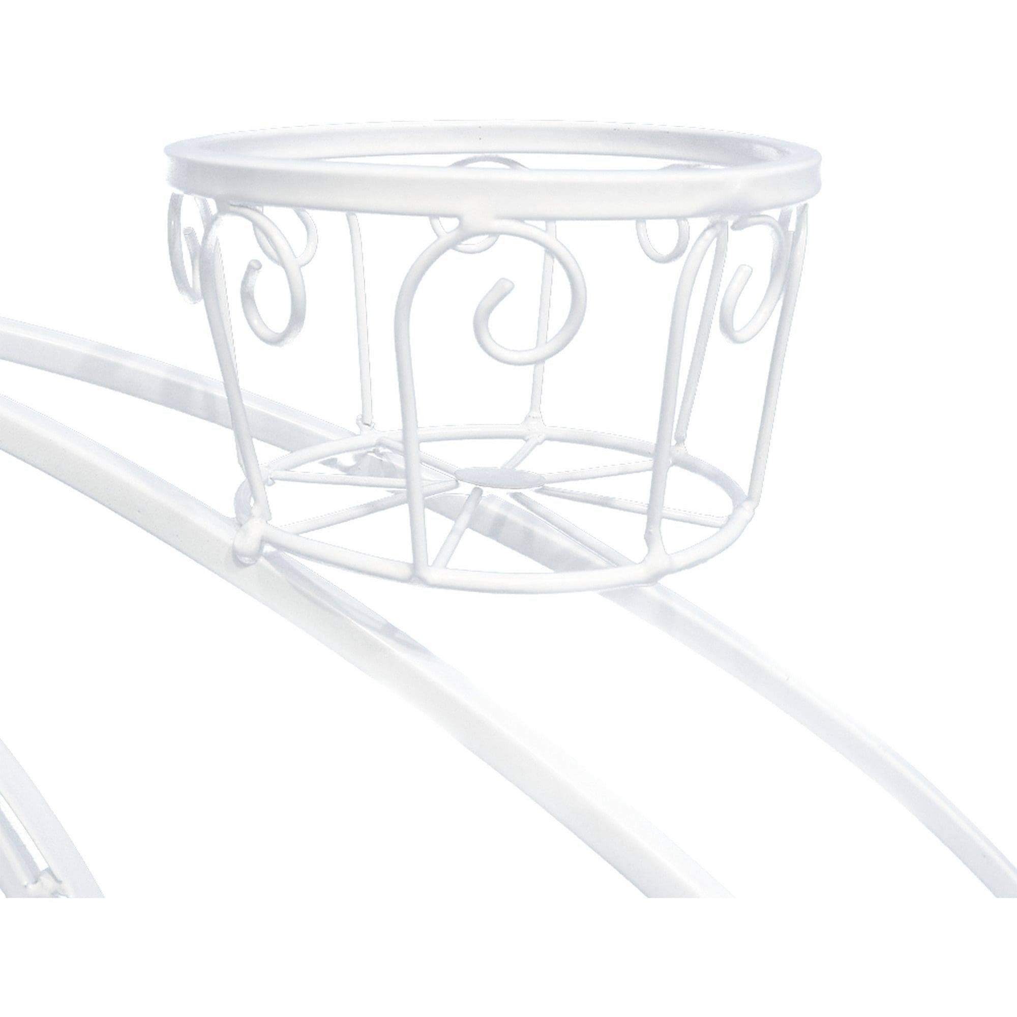 Ghiveci PAVAR, alb, metal, 76x26x52 cm