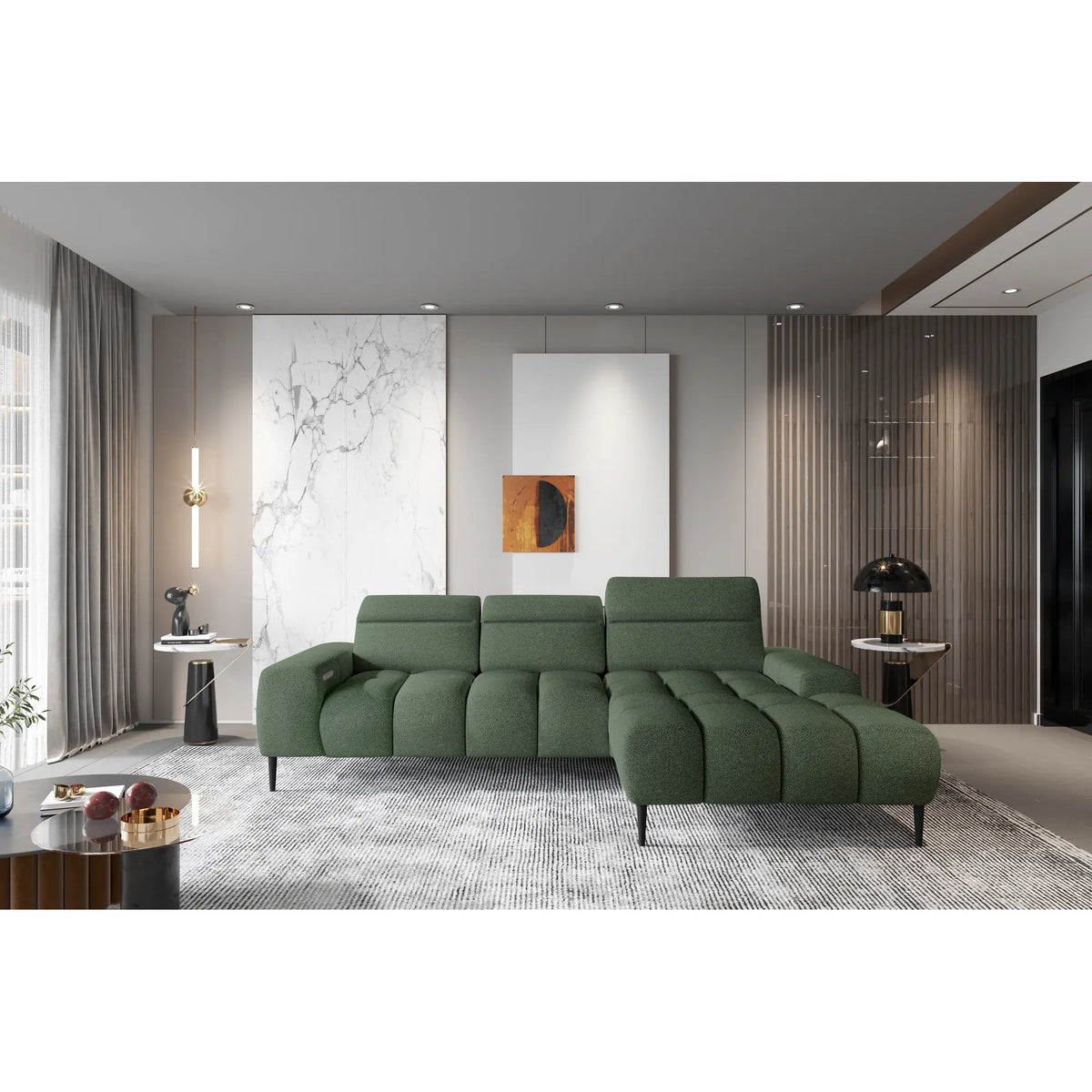 Coltar GIANO S, personalizabil materiale Gama Oferta Avantaj, cu reglaj electric, 273x175x97 cm