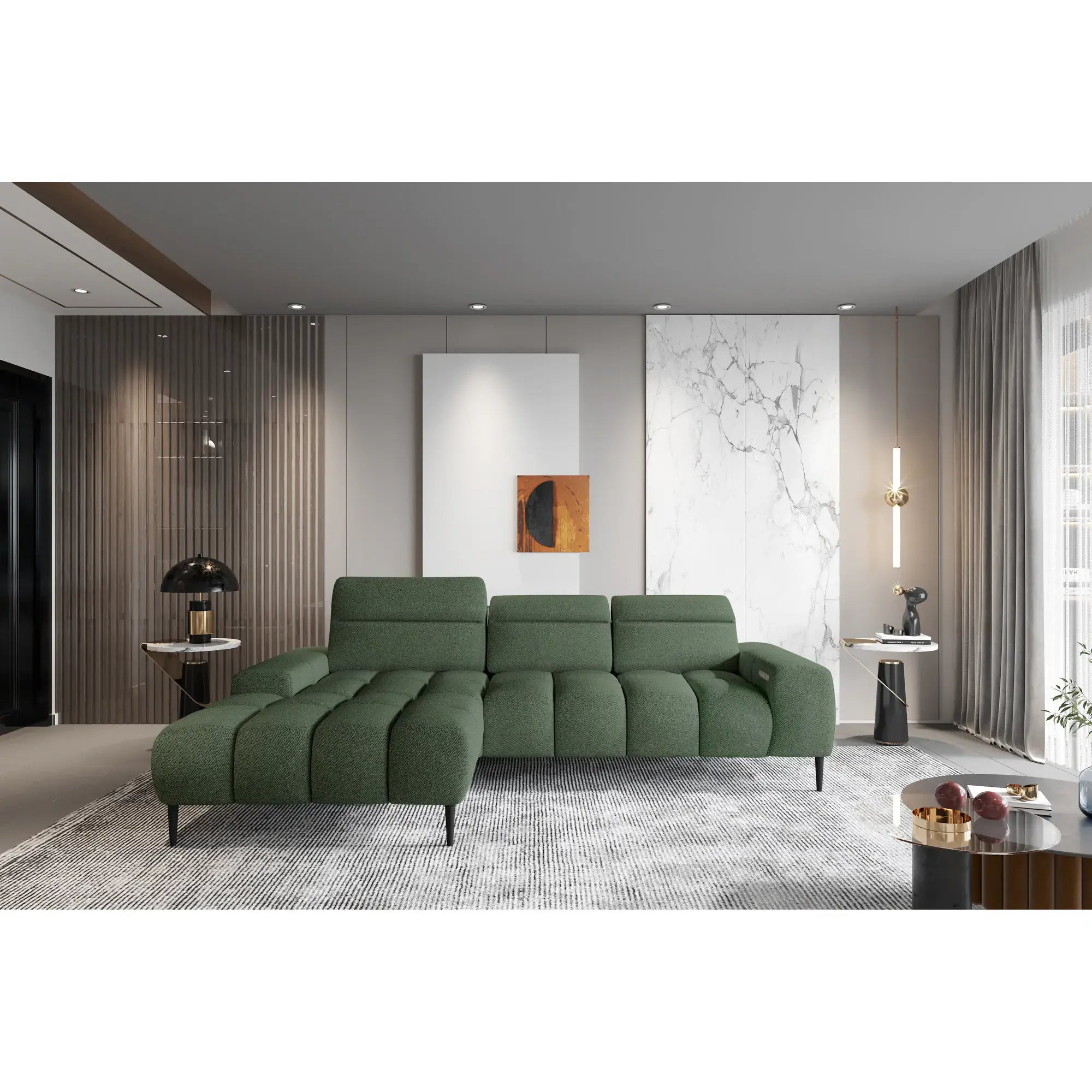 Coltar GIANO S, personalizabil materiale Gama Oferta Avantaj, cu reglaj electric, 273x175x97 cm