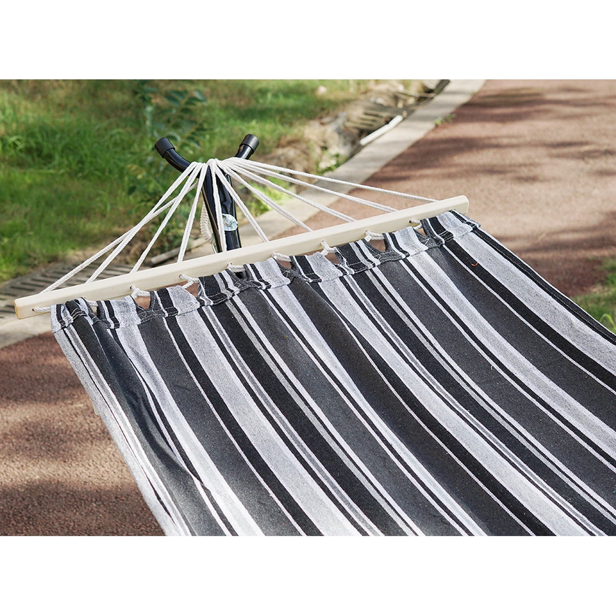 Hamac EVANA NEW, gri/alb, bumbac/otel