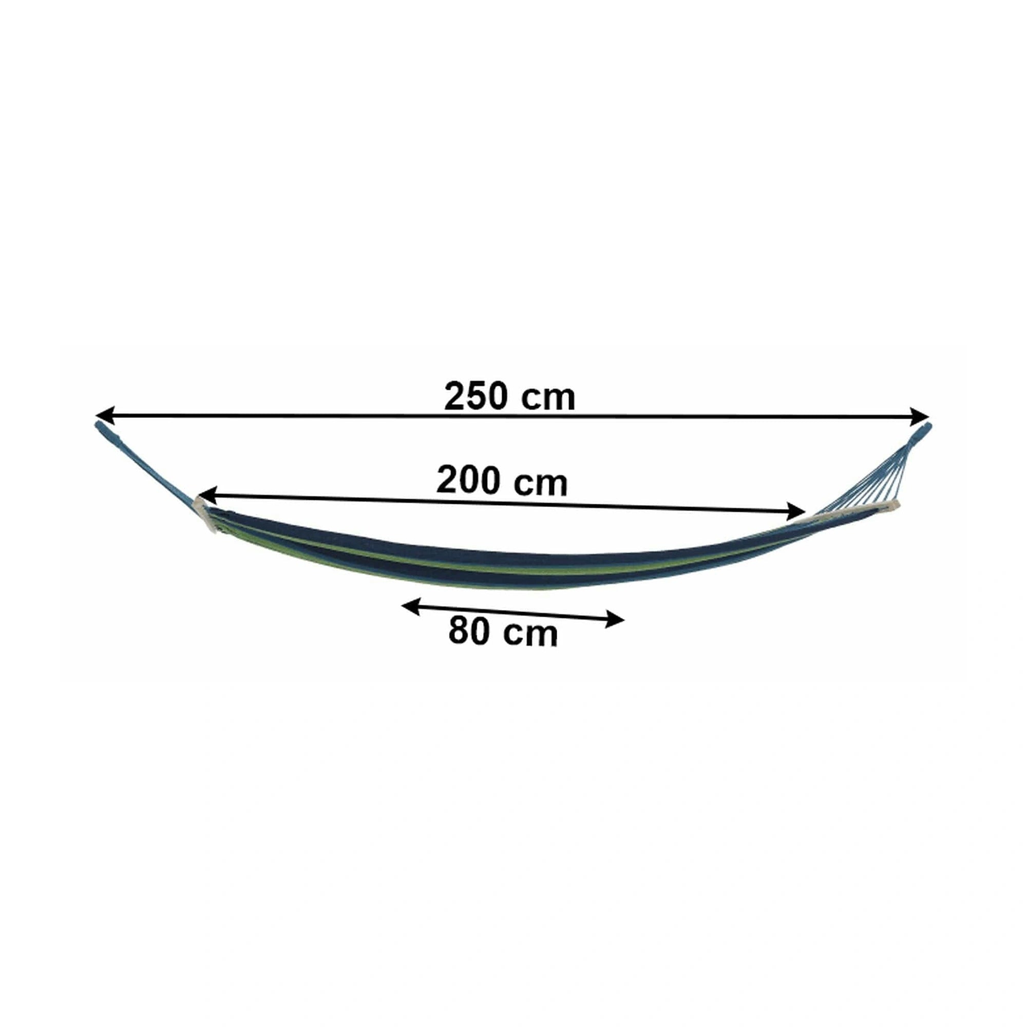 Hamac EVANA NEW, turcoaz/albastru/verde, bumbac/otel