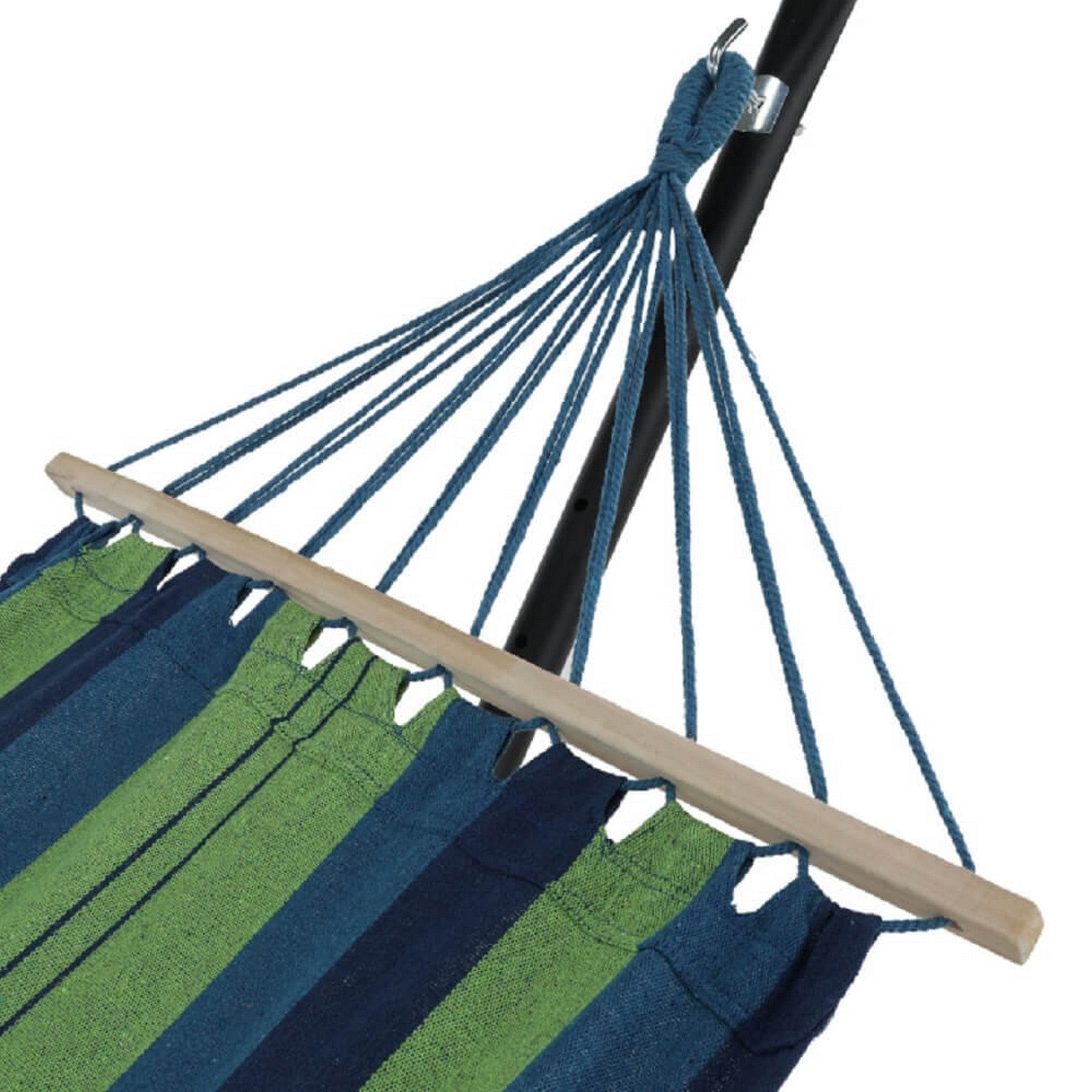 Hamac EVANA NEW, turcoaz/albastru/verde, bumbac/otel