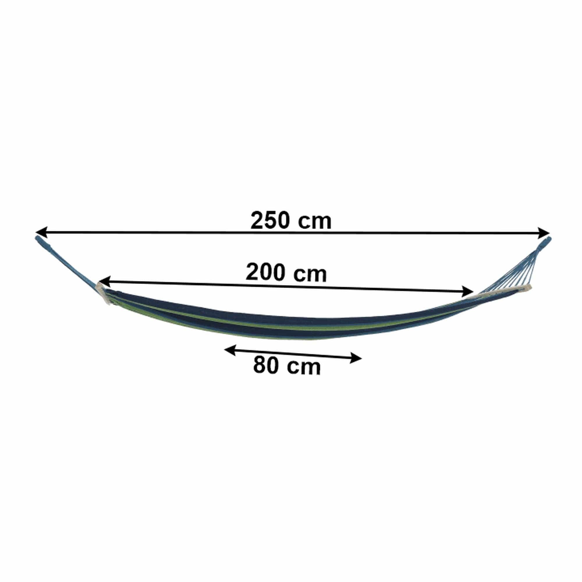 Hamac EVANA NEW, turcoaz/albastru/verde, bumbac/otel