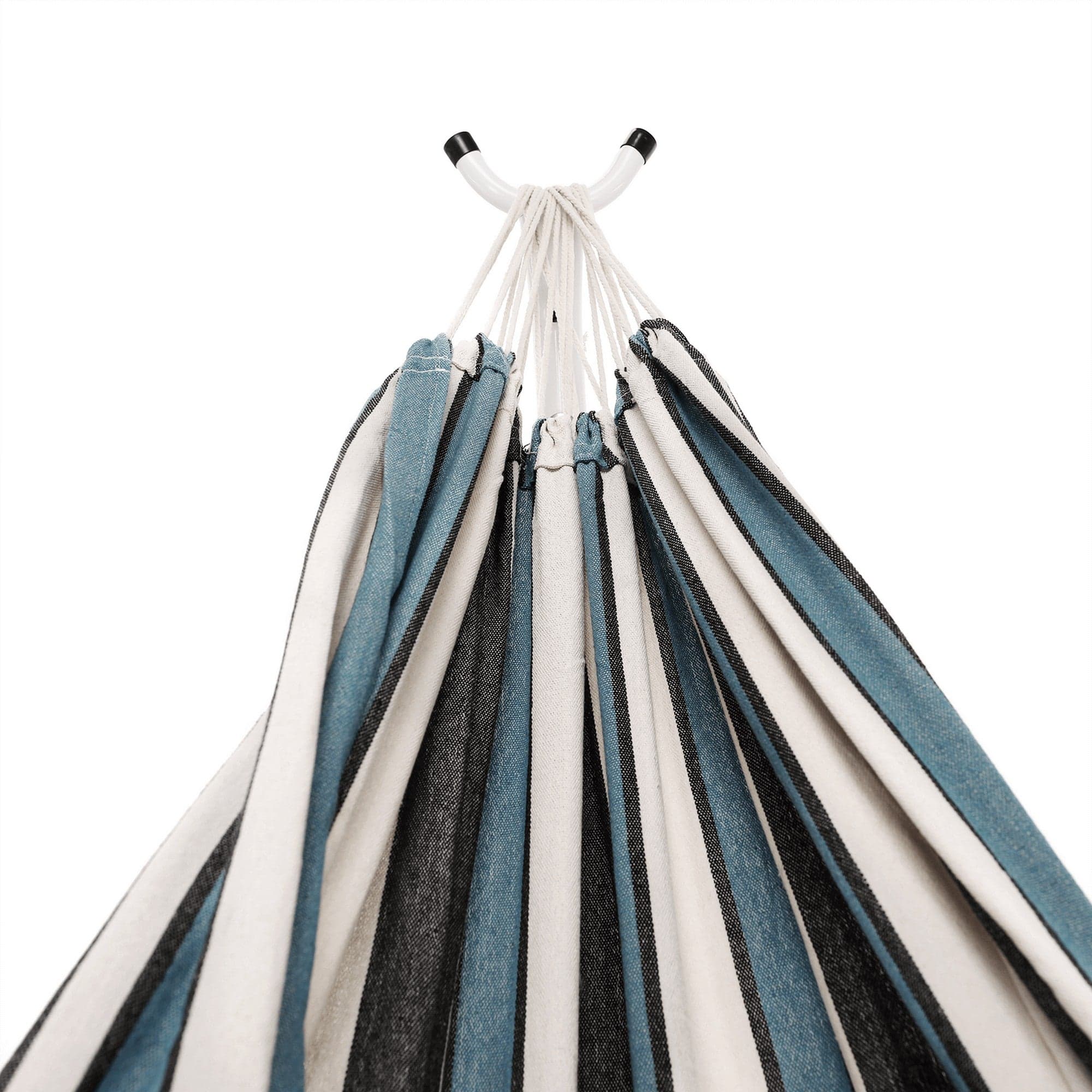 Hamac KABUKI, albastru/alb, bumbac/otel