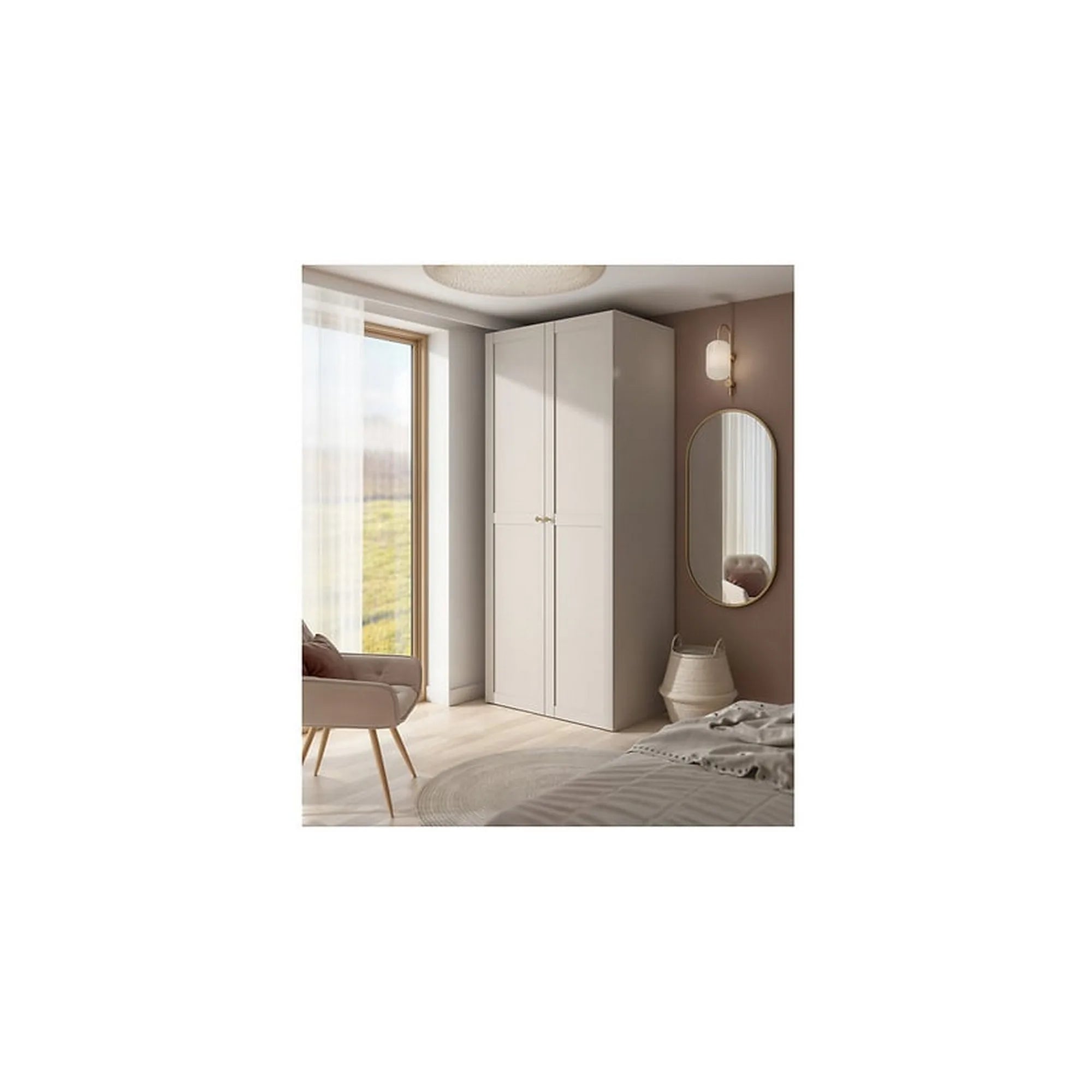 Dulap FLEX, casmir, PAL, cu 2 usi, 100x66x240 cm