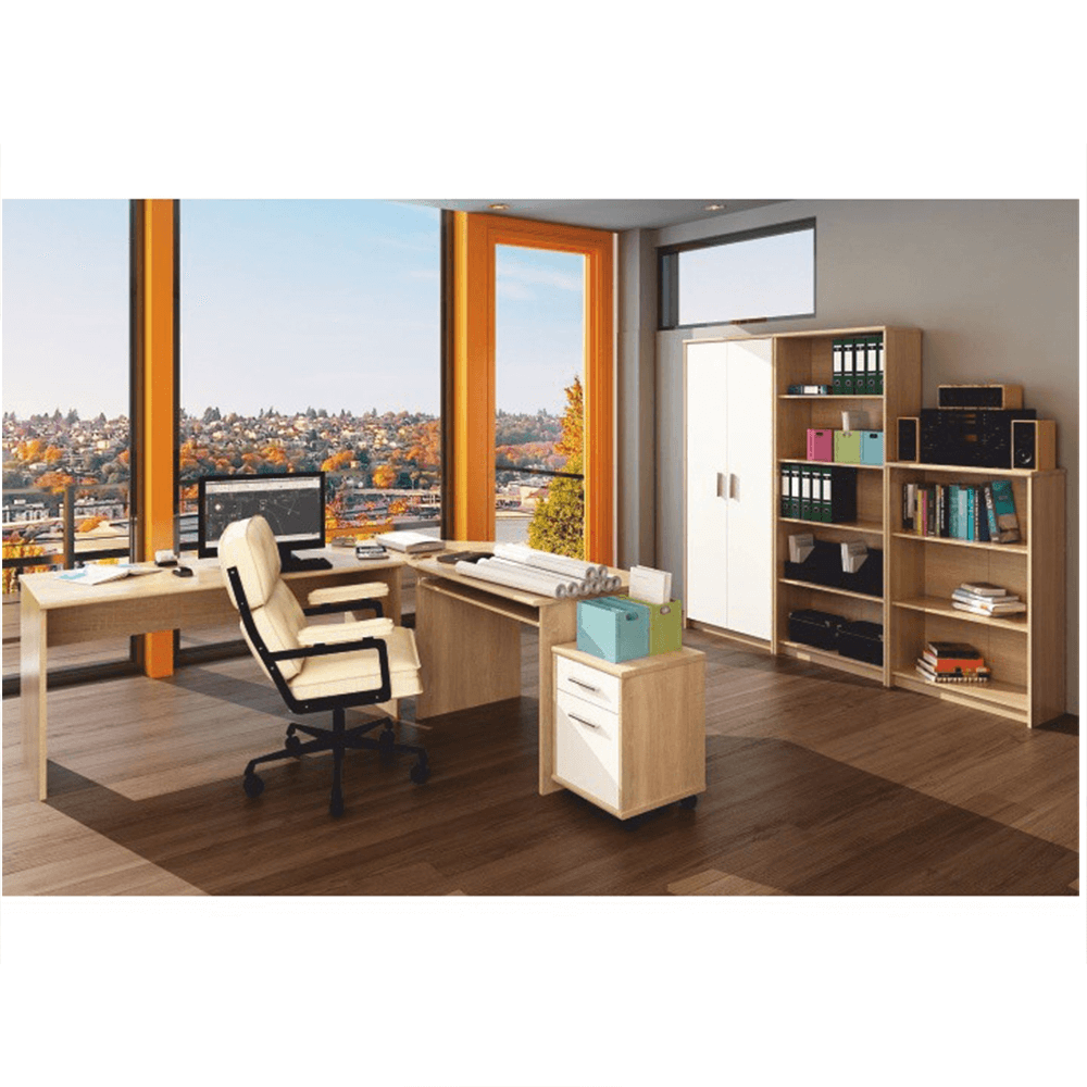 Biblioteca JOHAN 2 NEW 04, stejar sonoma, PAL melaminat, 73x34x186 cm