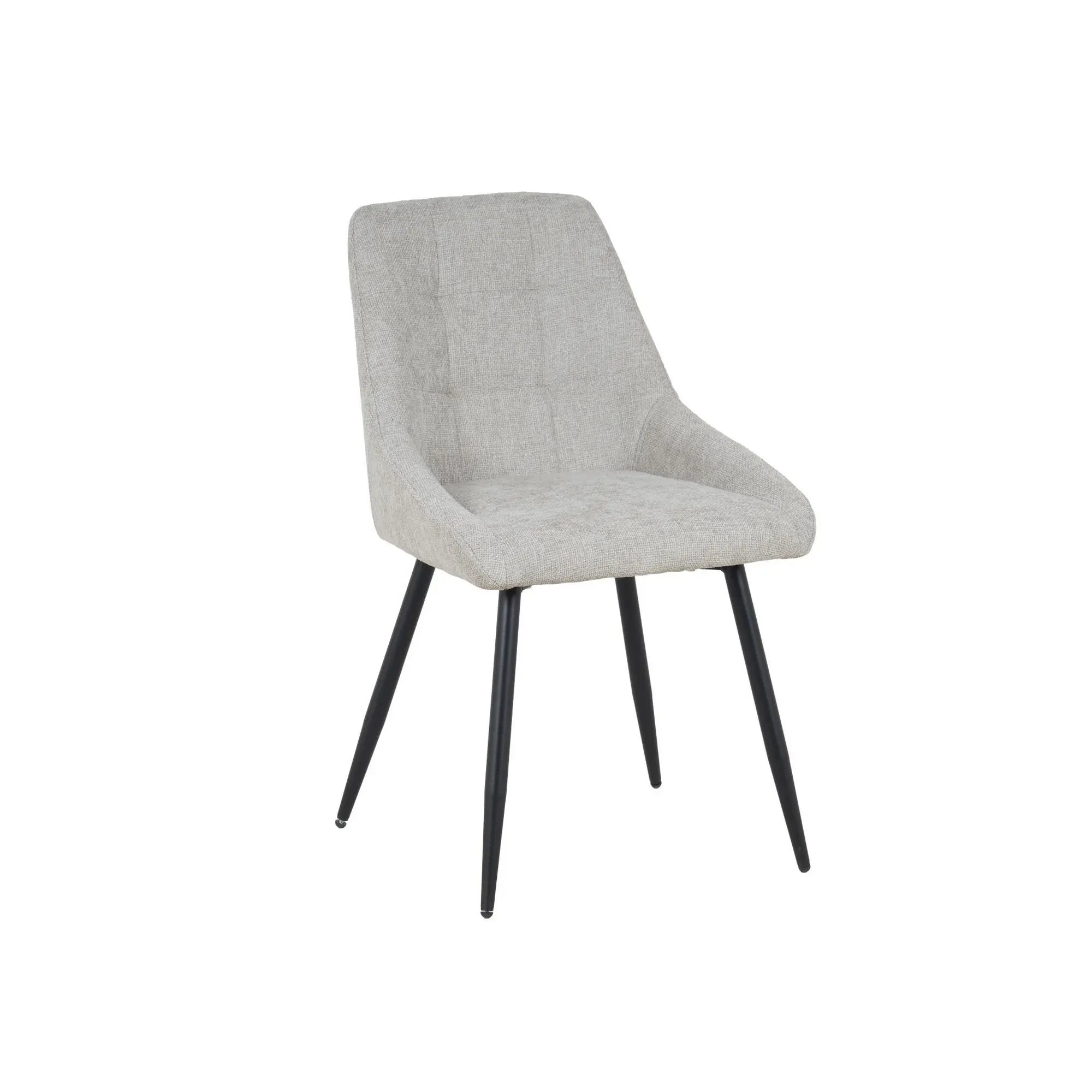 Scaun KENT, grej/negru, stofa clasica/metal, 50x60x84 cm