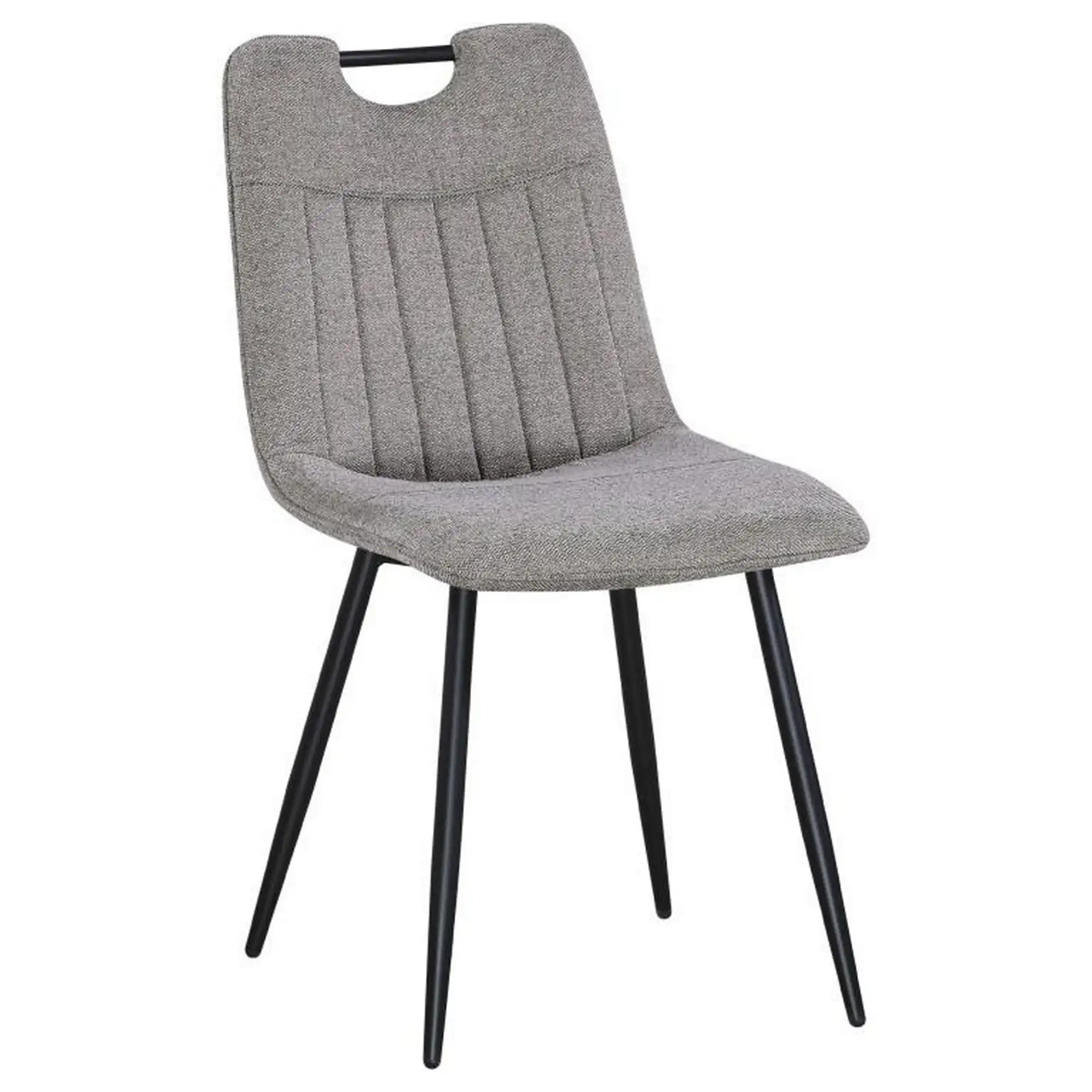 Scaun KIP, maro/negru, stofa clasica/metal, 45x59x89 cm