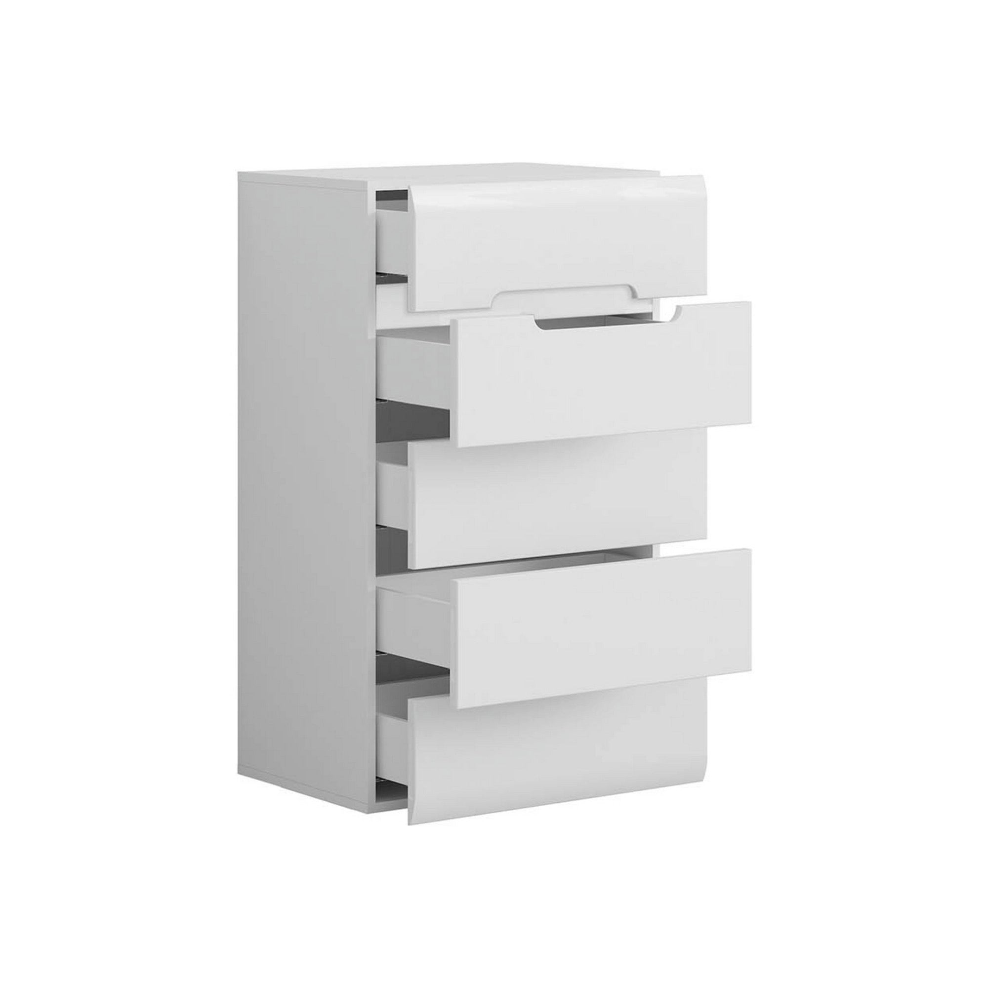 Comoda AZTECA TRIO, alb, PAL, 60x41x104 cm