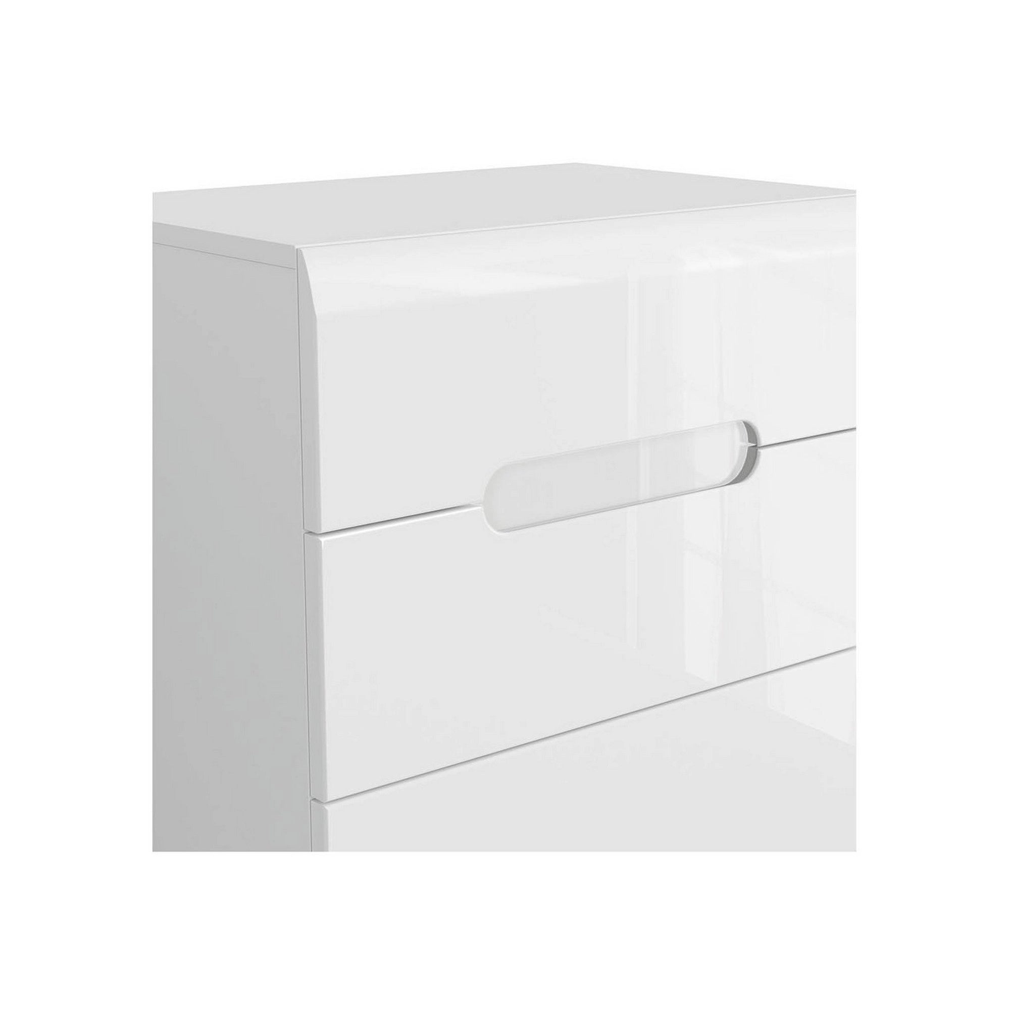 Comoda AZTECA TRIO, alb, PAL, 60x41x104 cm