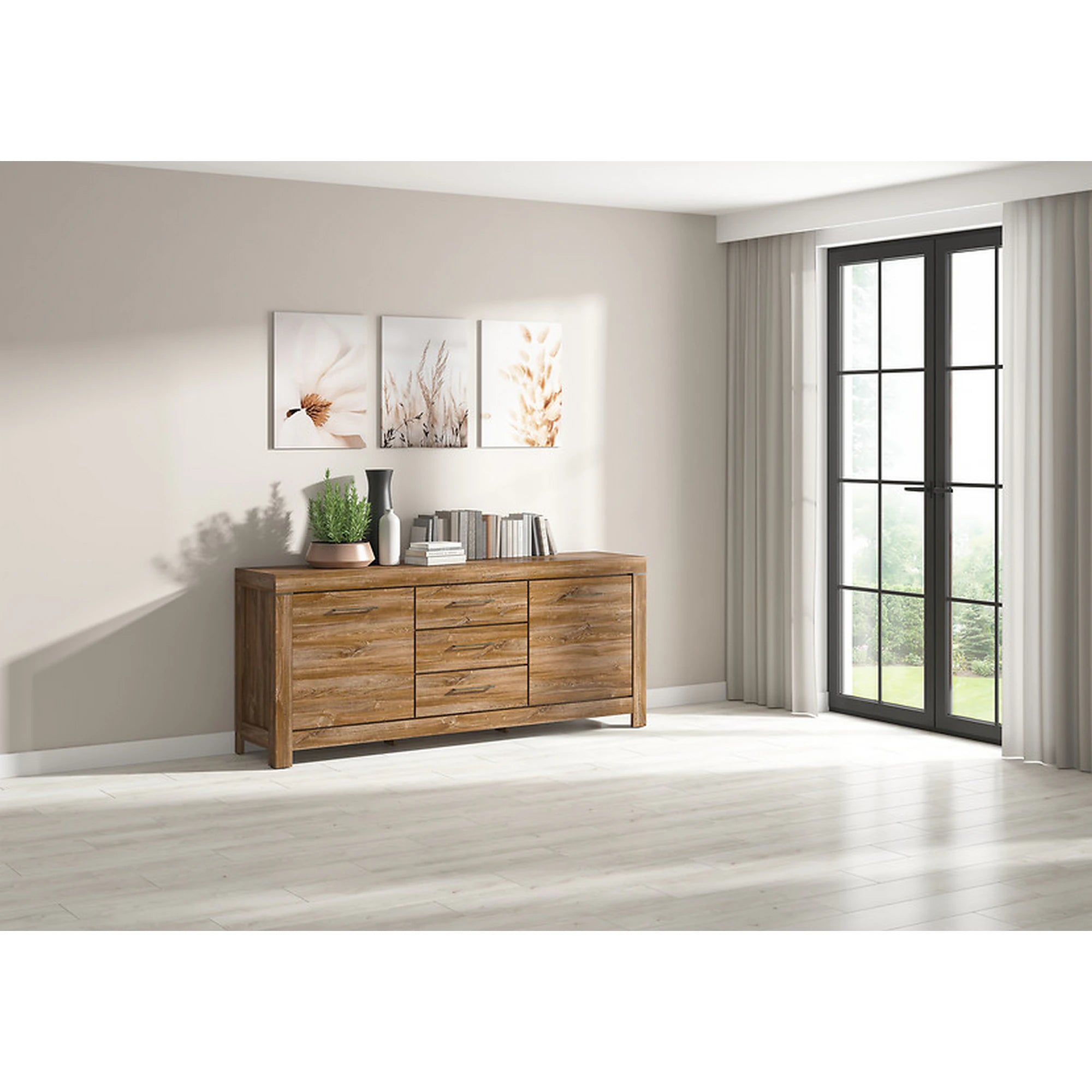 Comoda GENT, stejar stirling, PAL, 200x45x85 cm