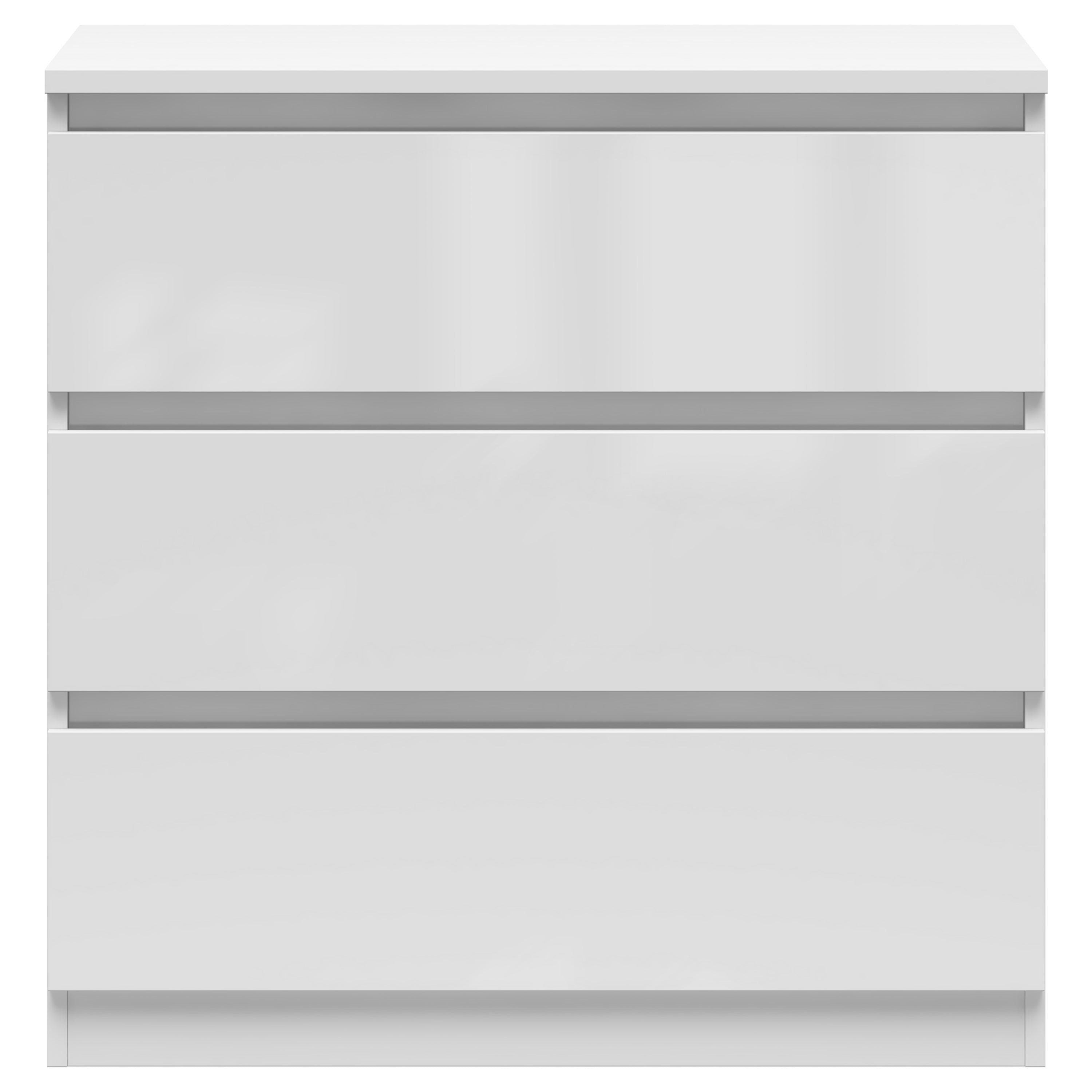Comoda TETRIX, alb lucios, PAL laminat, 75x45x76 cm
