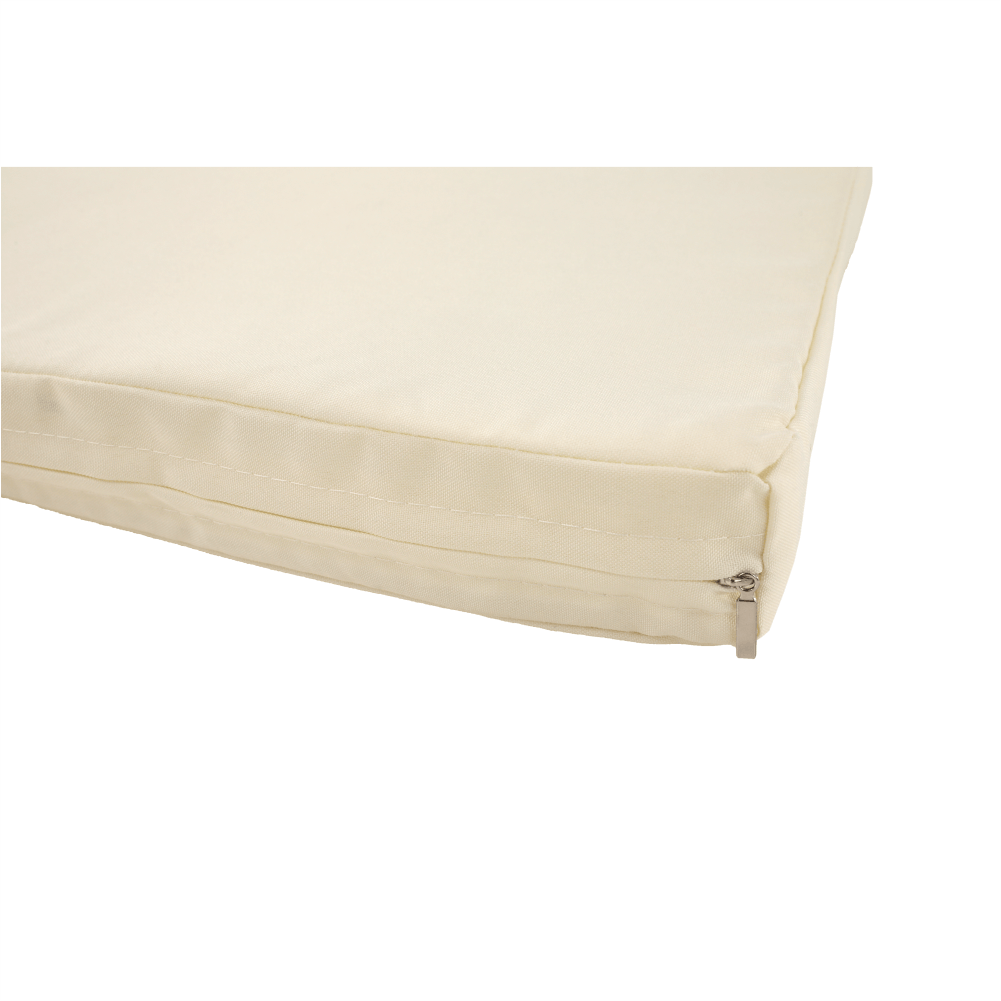 Banca gradina LALIT, maro/crem, ratan artificial/metal, 125x48x87 cm