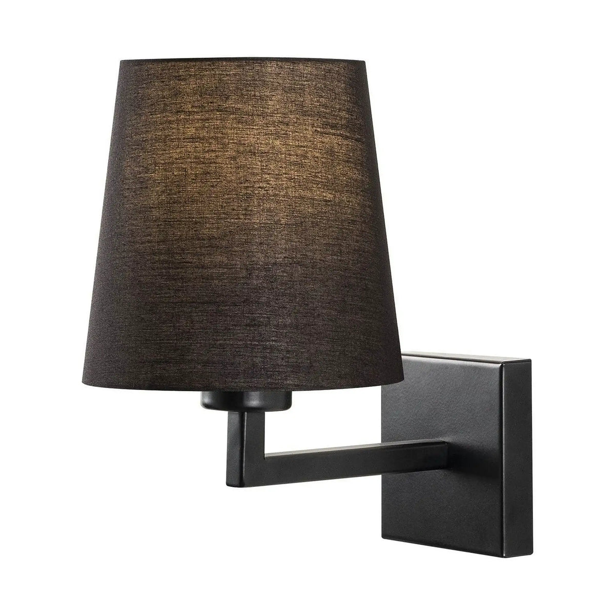 Lampa perete 4658, negru, metal/material textil, 18x24x30 cm