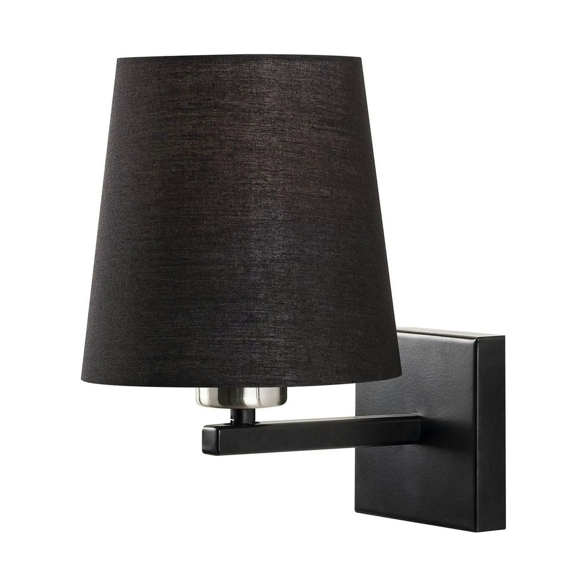 Lampa perete 4664, negru, metal/material textil, 18x22x28 cm