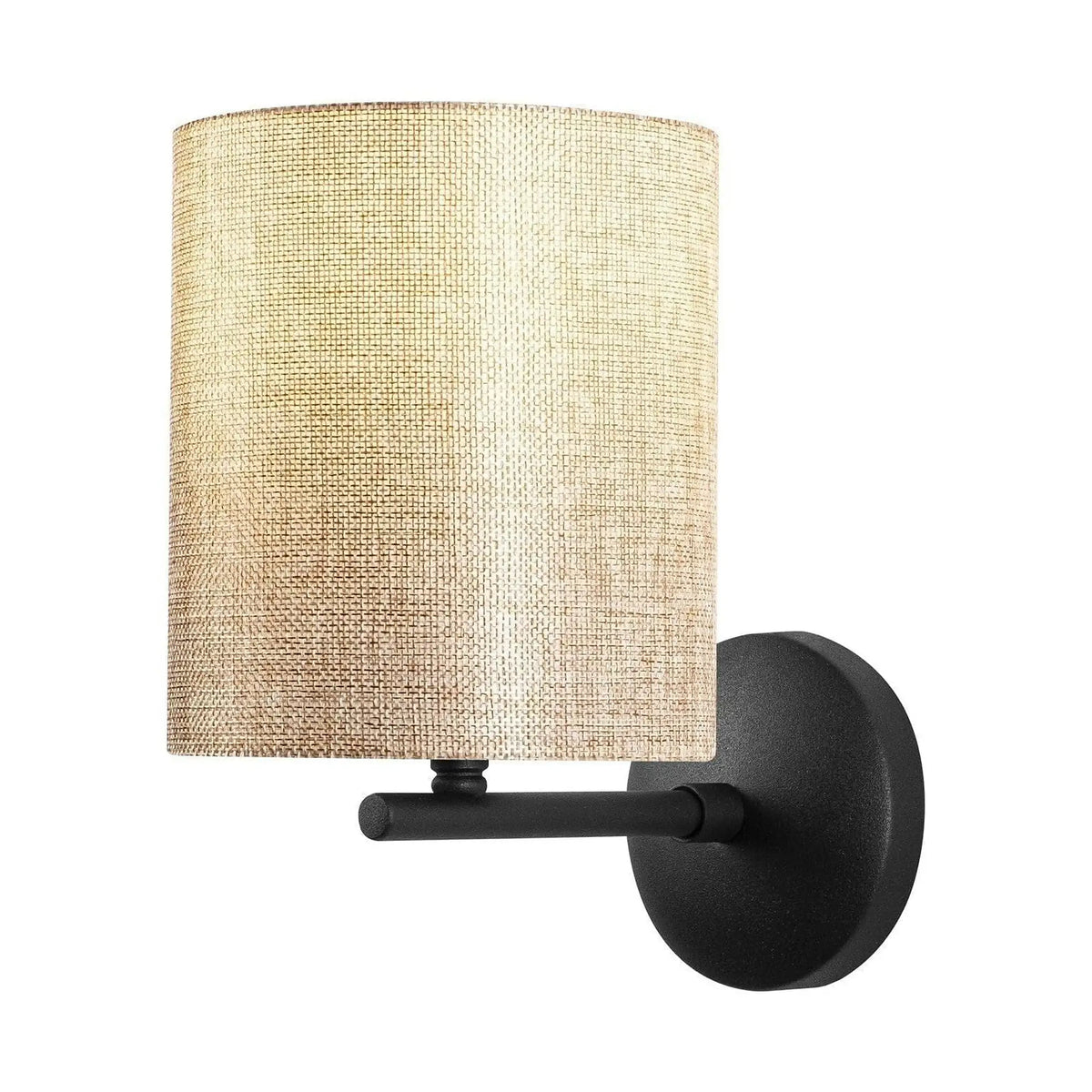 Lampa perete 4685, negru/crem, metal/material textil, 14x23x26 cm