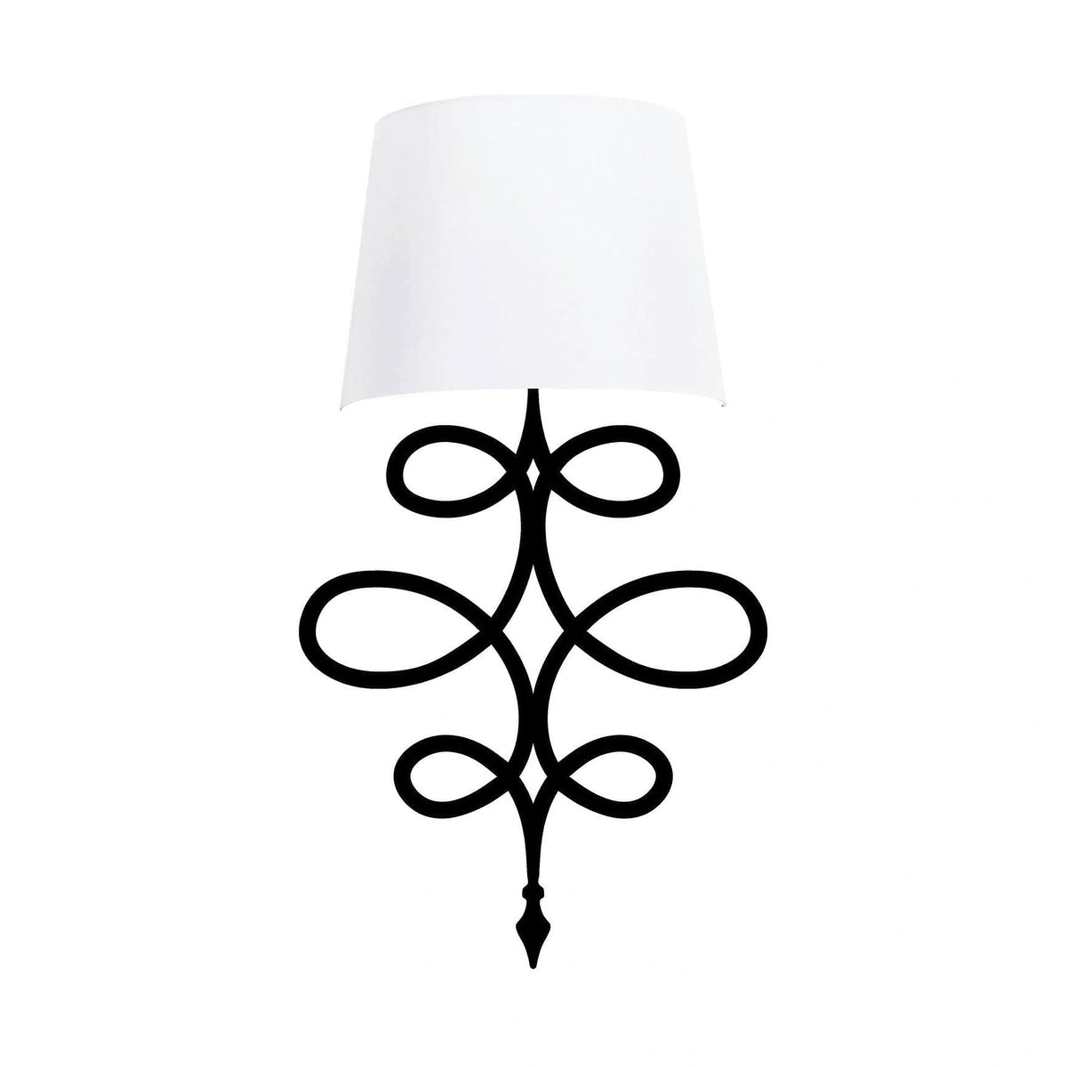 Lampa perete ASAF-6990, negru/alb, metal/material textil, 15x28x62 cm