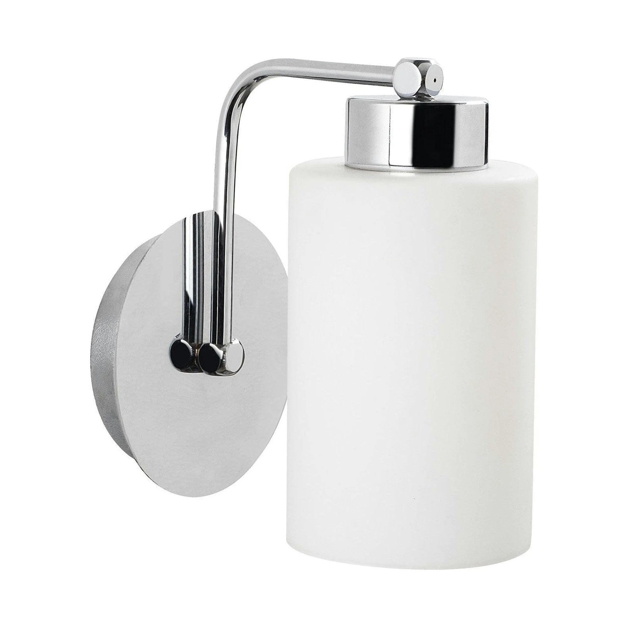 Lampa perete BALCOVA N-340, crom/alb, metal/sticla, 10x19x19 cm