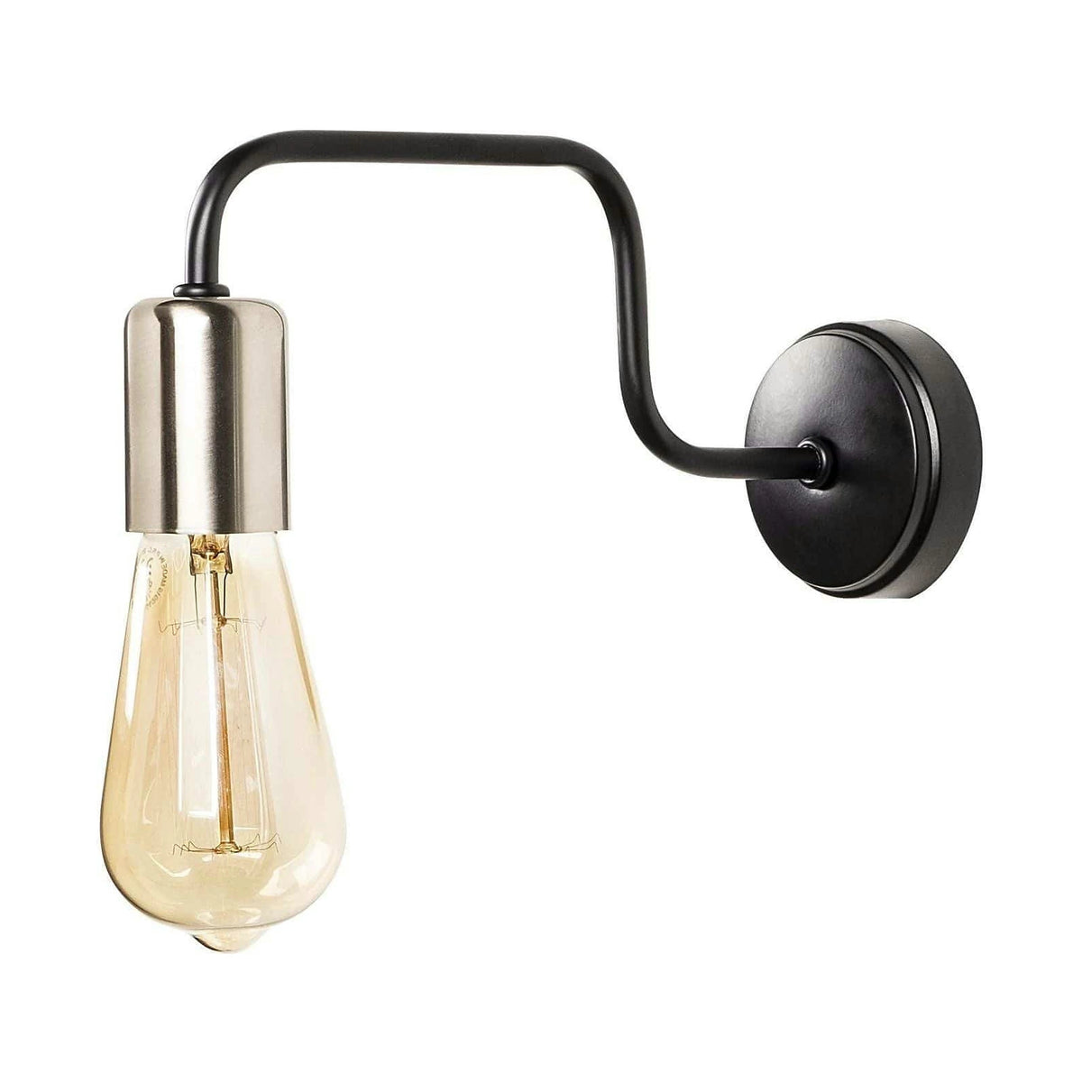 Lampa perete DENGE-3432, negru, metal, 4x28x11 cm