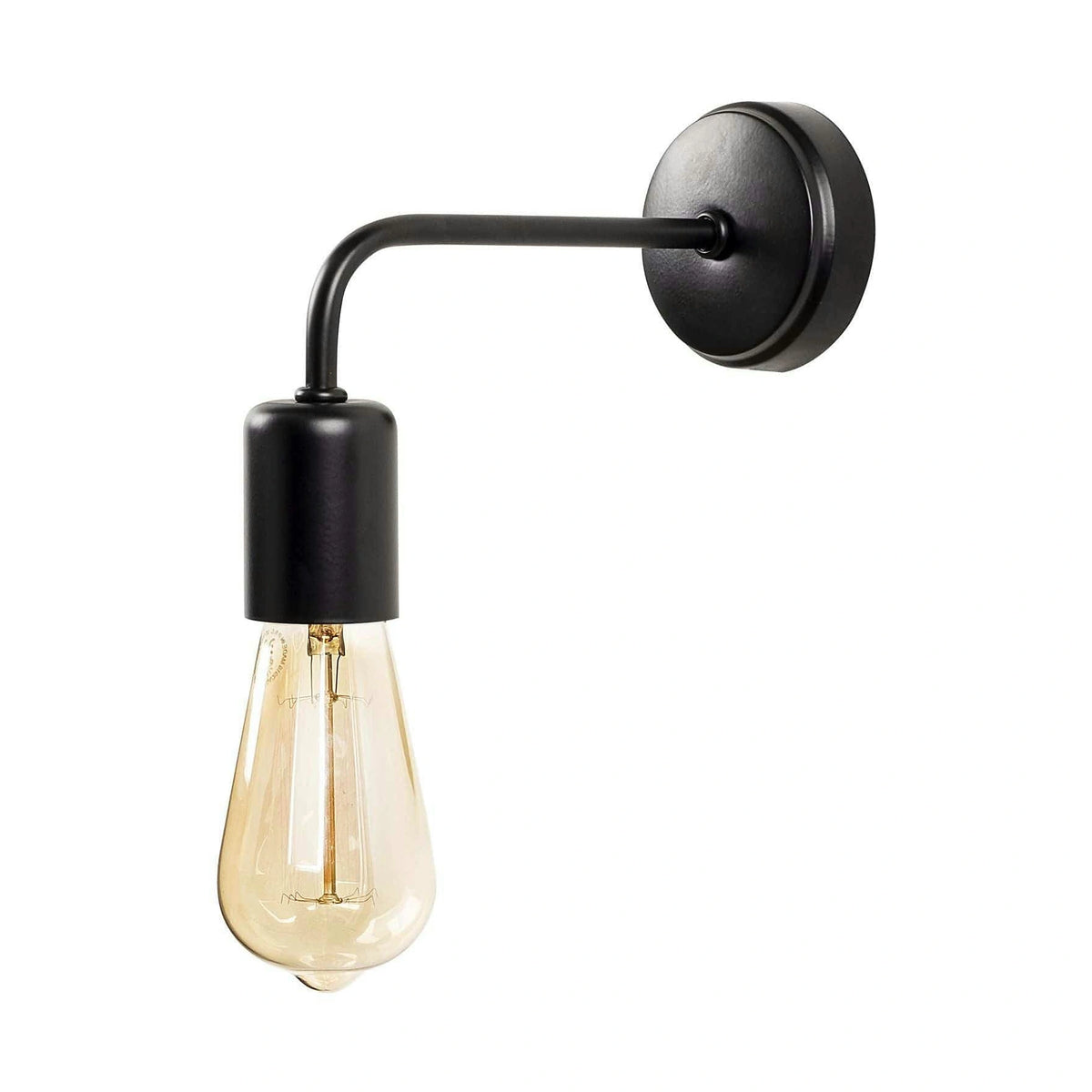 Lampa perete DENGE-3434, negru, metal, 8x20x15 cm