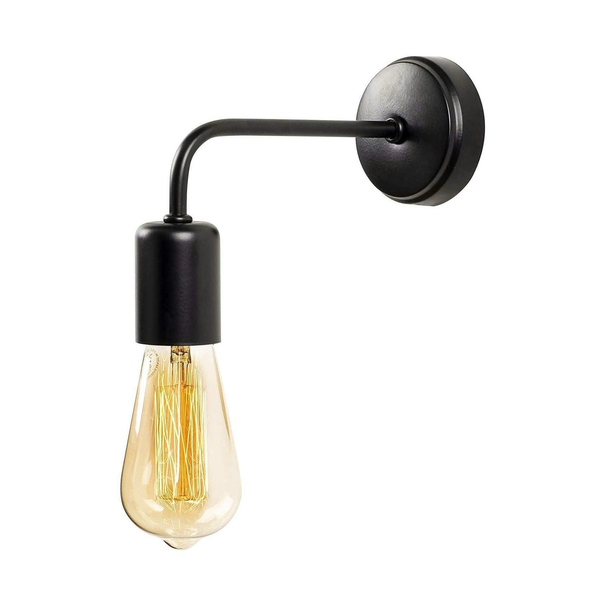 Lampa perete DENGE-3434, negru, metal, 8x20x15 cm