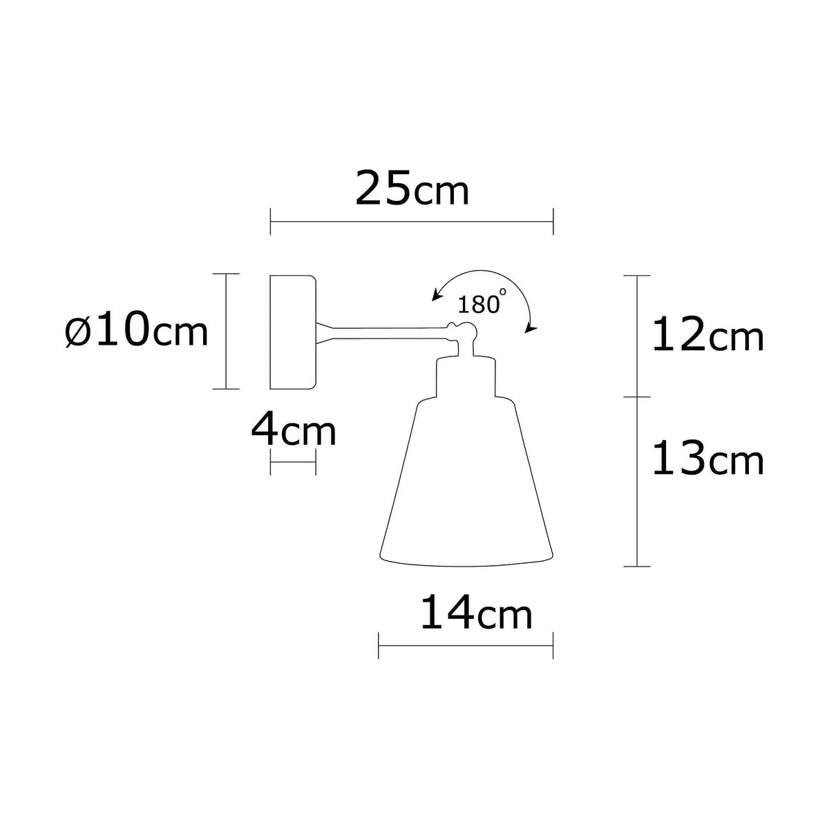Lampa perete MANAVGAT N-618, stejar/alb, metal/lemn, 14x25x25 cm