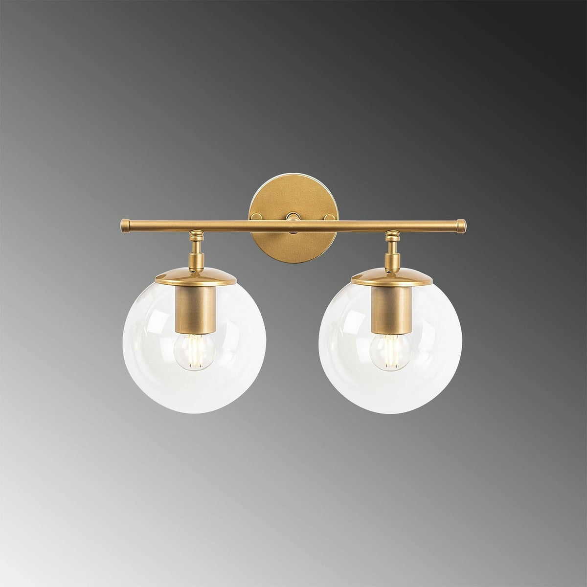 Lampa perete ROE 10730, auriu, metal/sticla, 36x24x16 cm