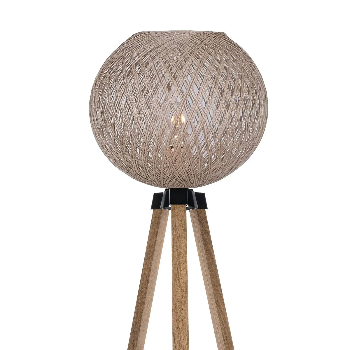 Lampadar 194, crem, MDF/iută, 34x145 cm