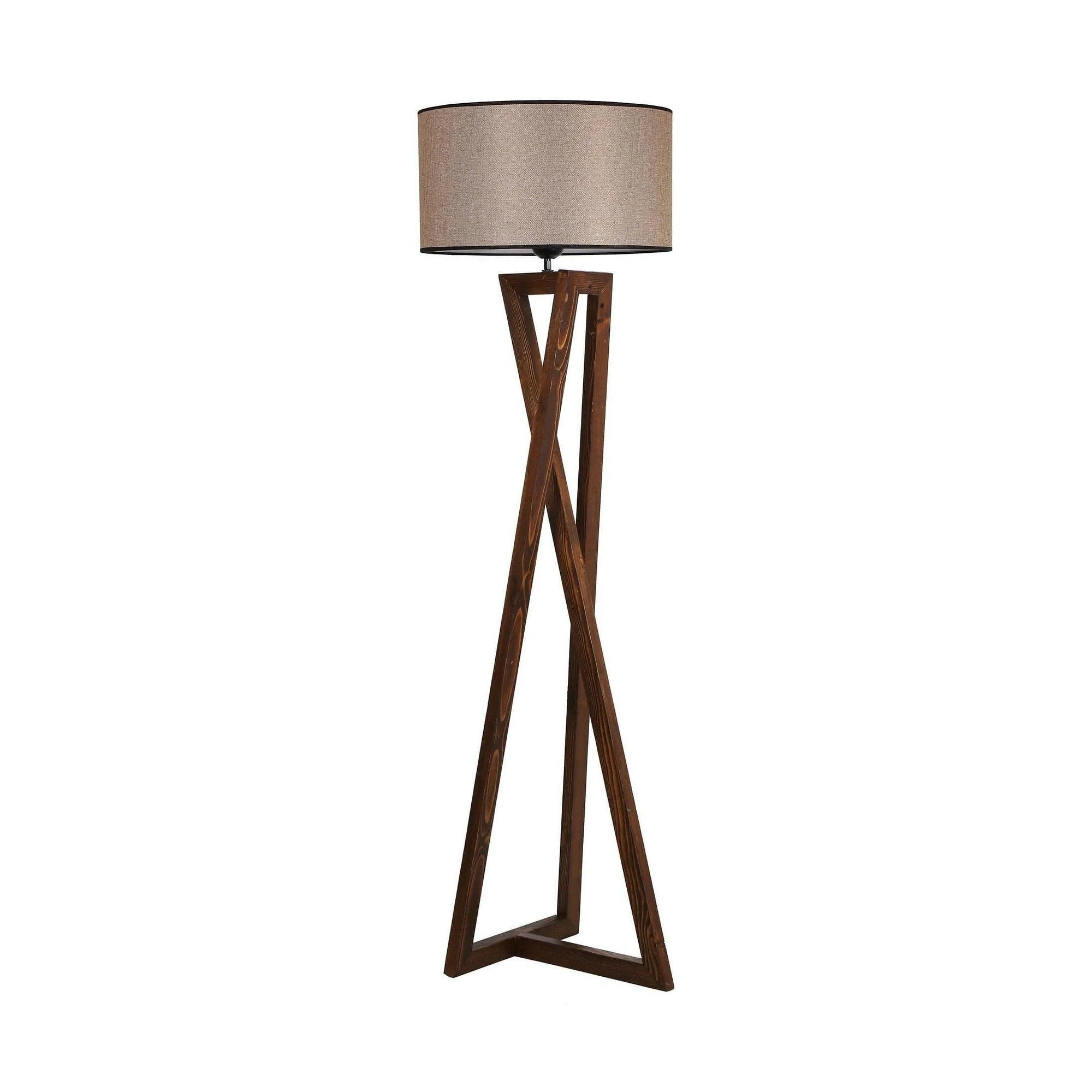 Lampadar 534LUN2157, nuc/bej, lemn/material textil, 45x166 cm
