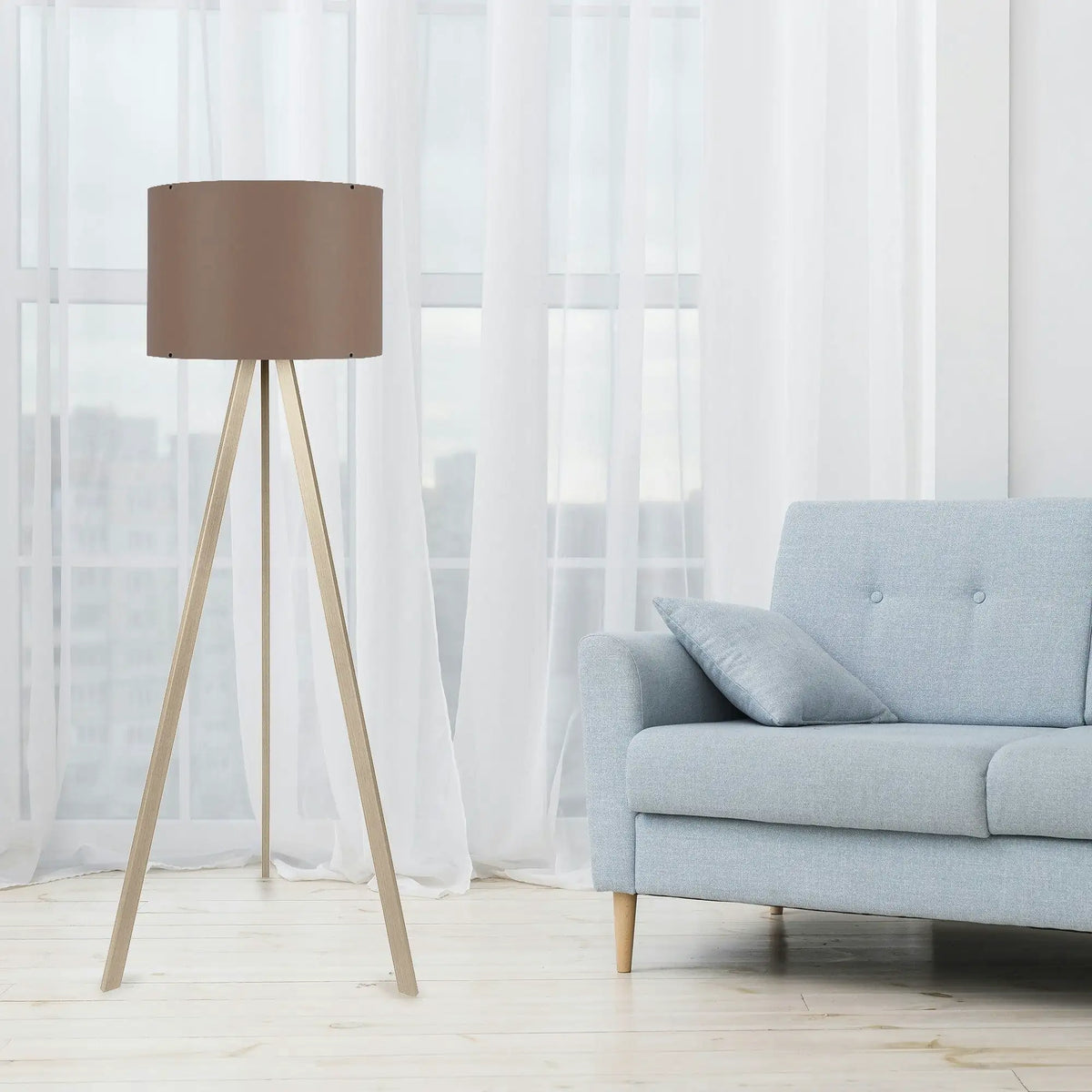 Lampadar AYD-1207, maro/stejar, 38x140 cm