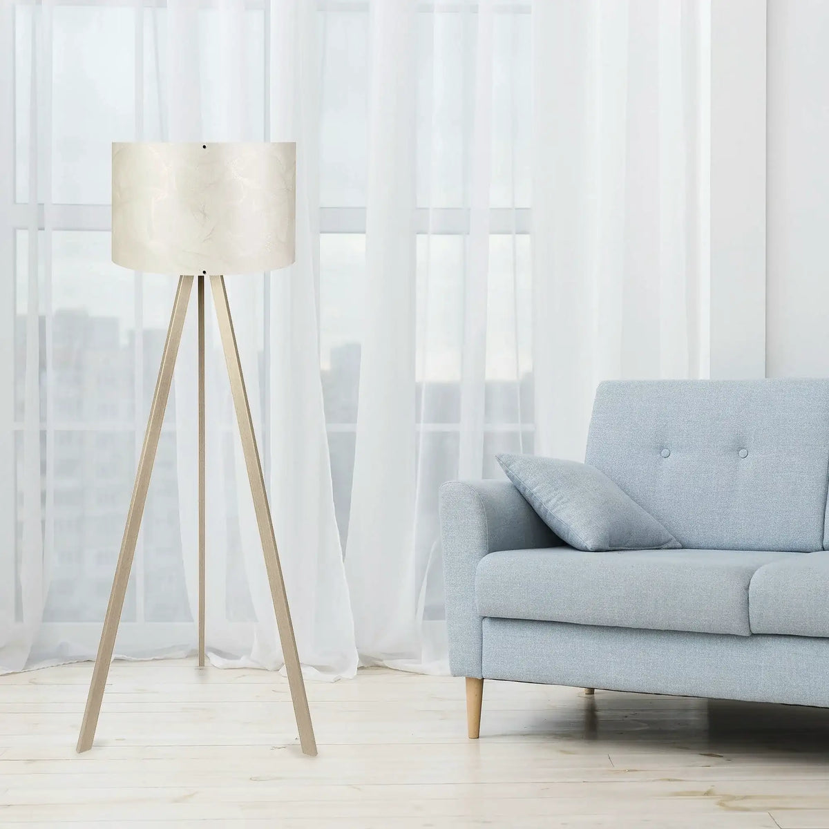Lampadar AYD-1806, bej/antic, MDF/PVC, 38x140 cm