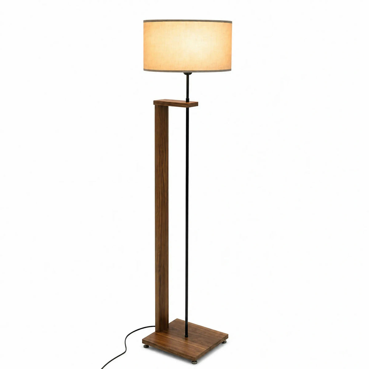 Lampadar AYD-3131, crem/nuc, lemn/material textil, 38x150 cm