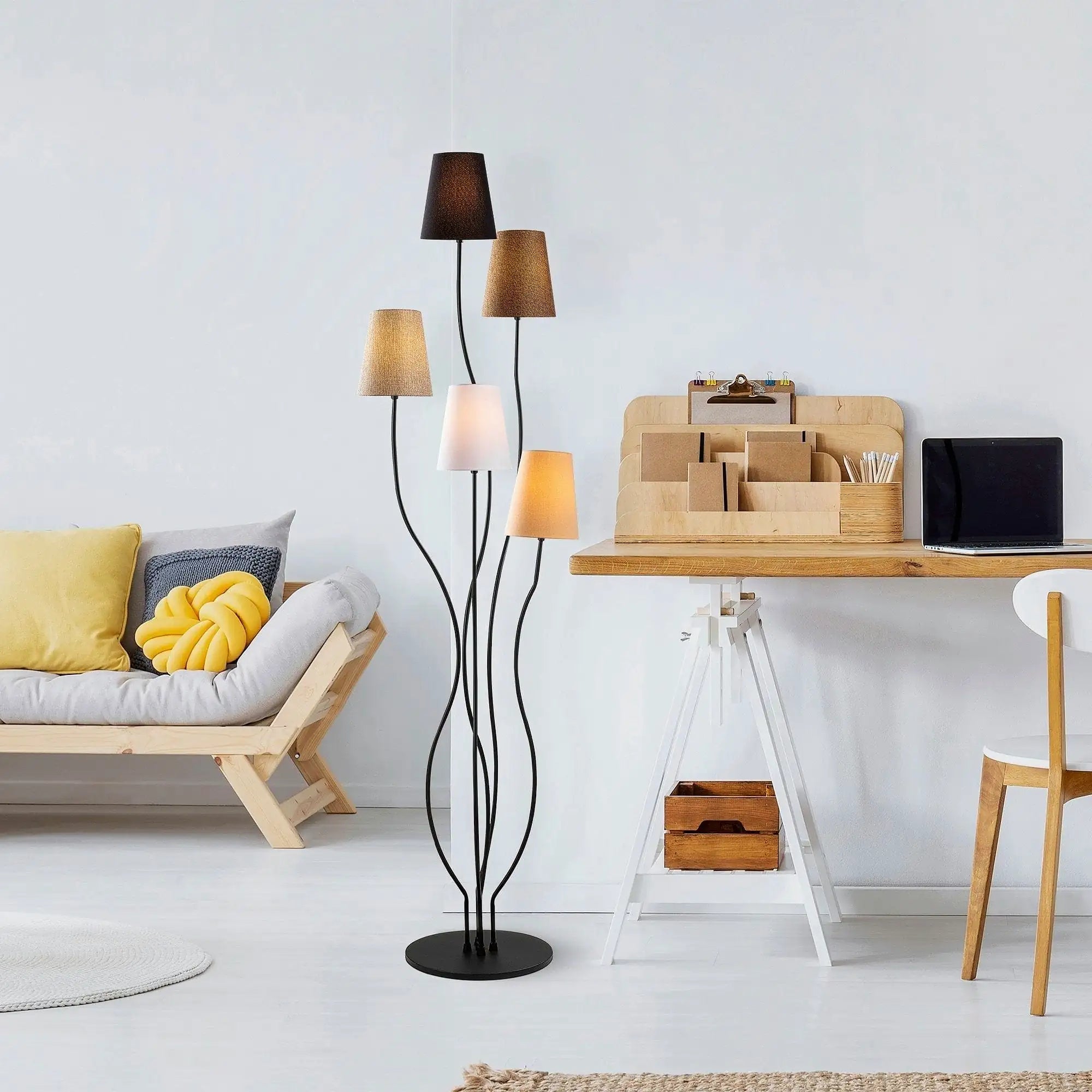 Lampadar BONIBON-13233, multicolor, metal/material textil, 14x160 cm