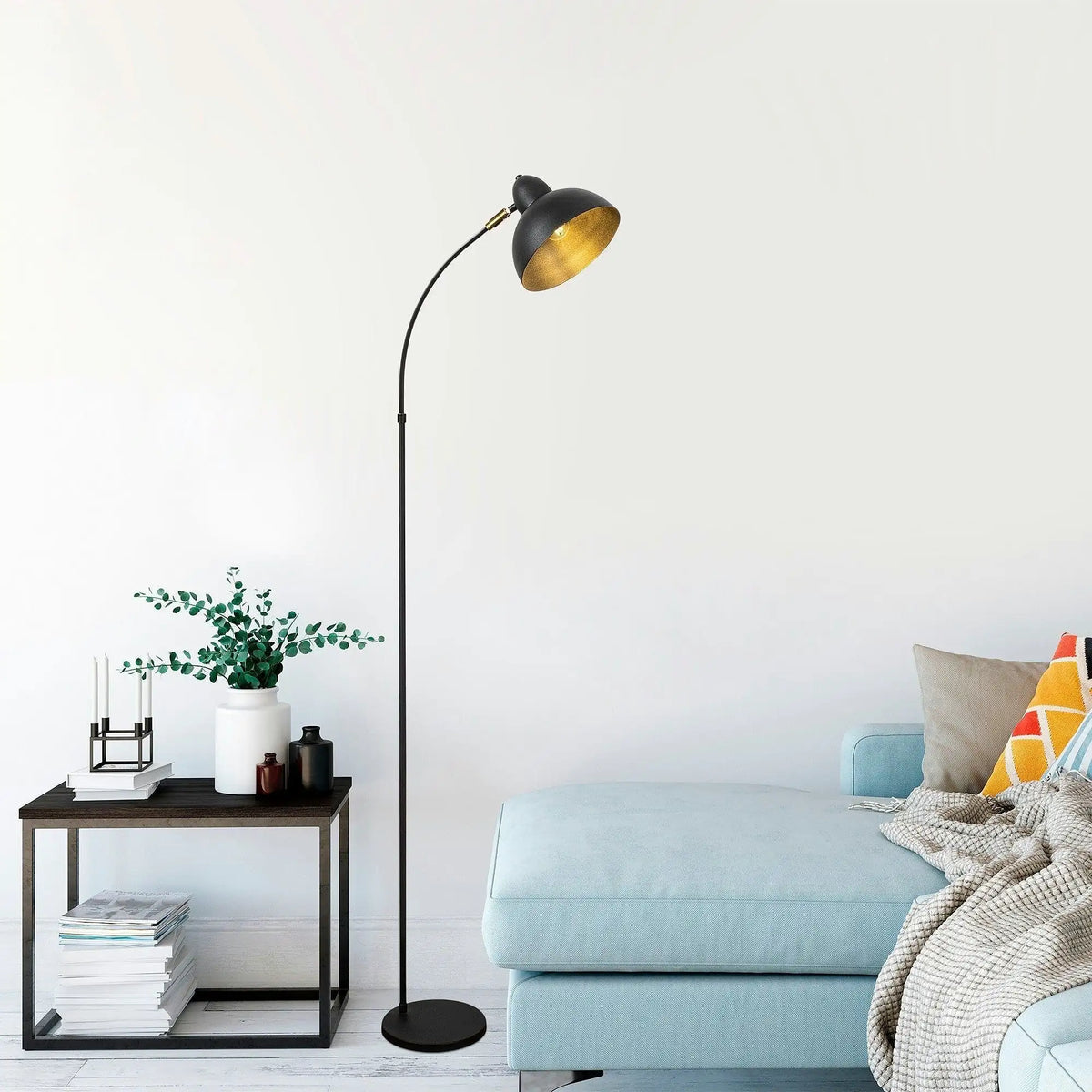 Lampadar VARZAN 10855, negru, metal, 21x162 cm