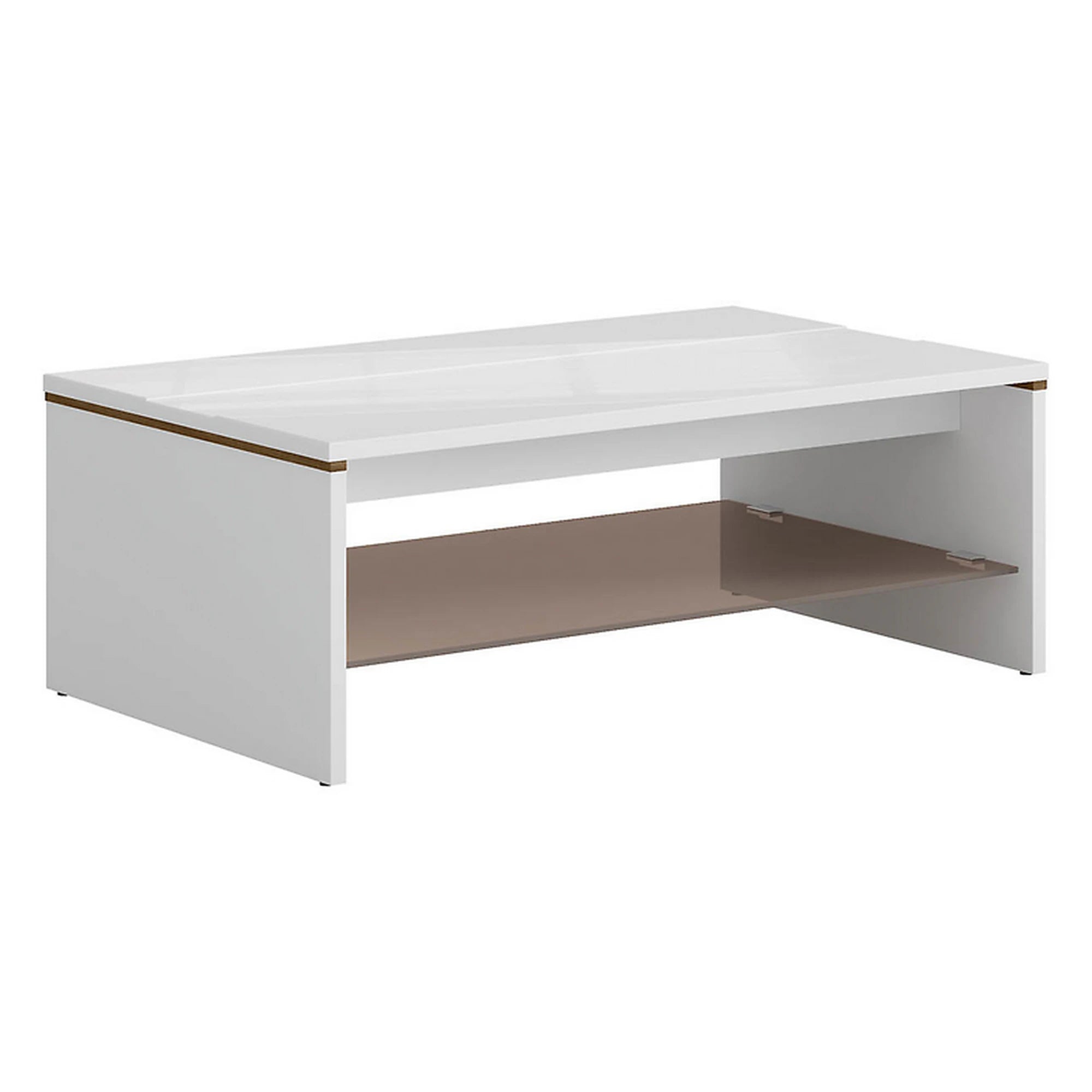 Masuta cafea AZTECA TRIO, alb, PAL, 110x65x40 cm