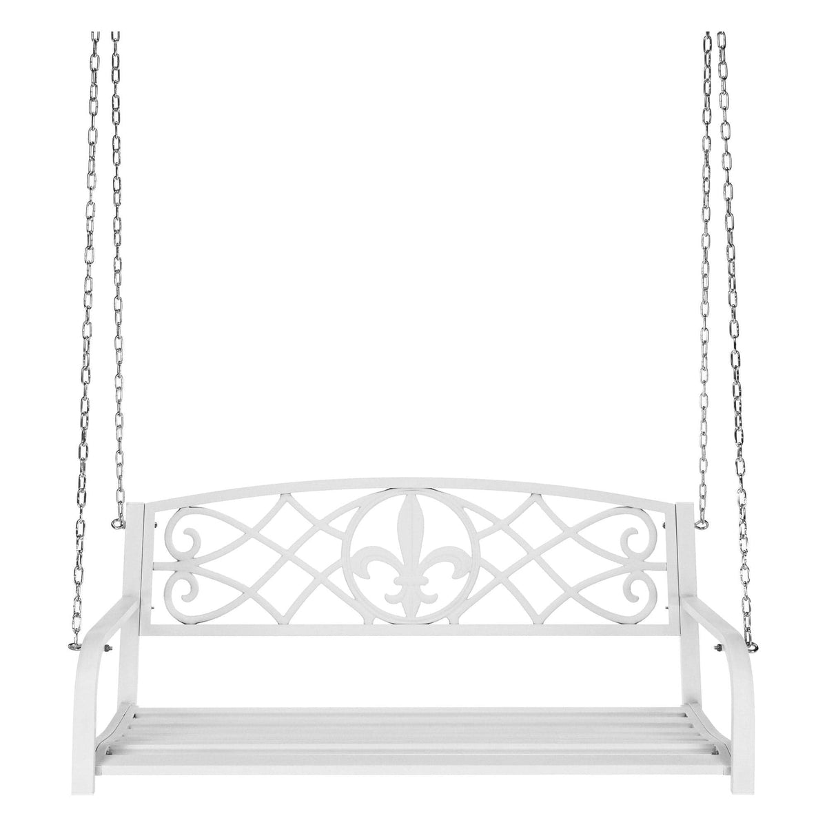 Leagan gradina ABEA, alb, metal, 127x56x52 cm