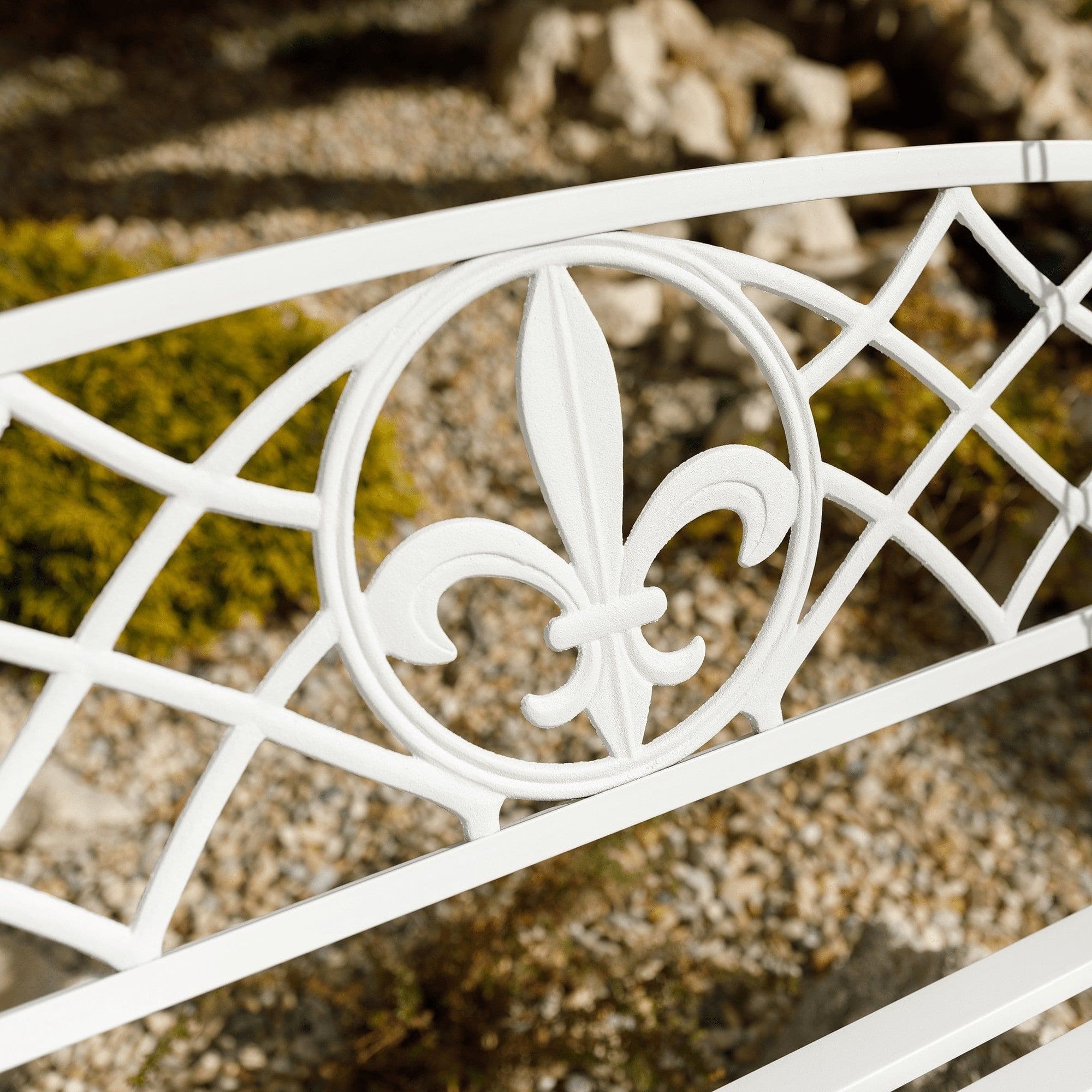 Leagan gradina ABEA, alb, metal, 127x56x52 cm