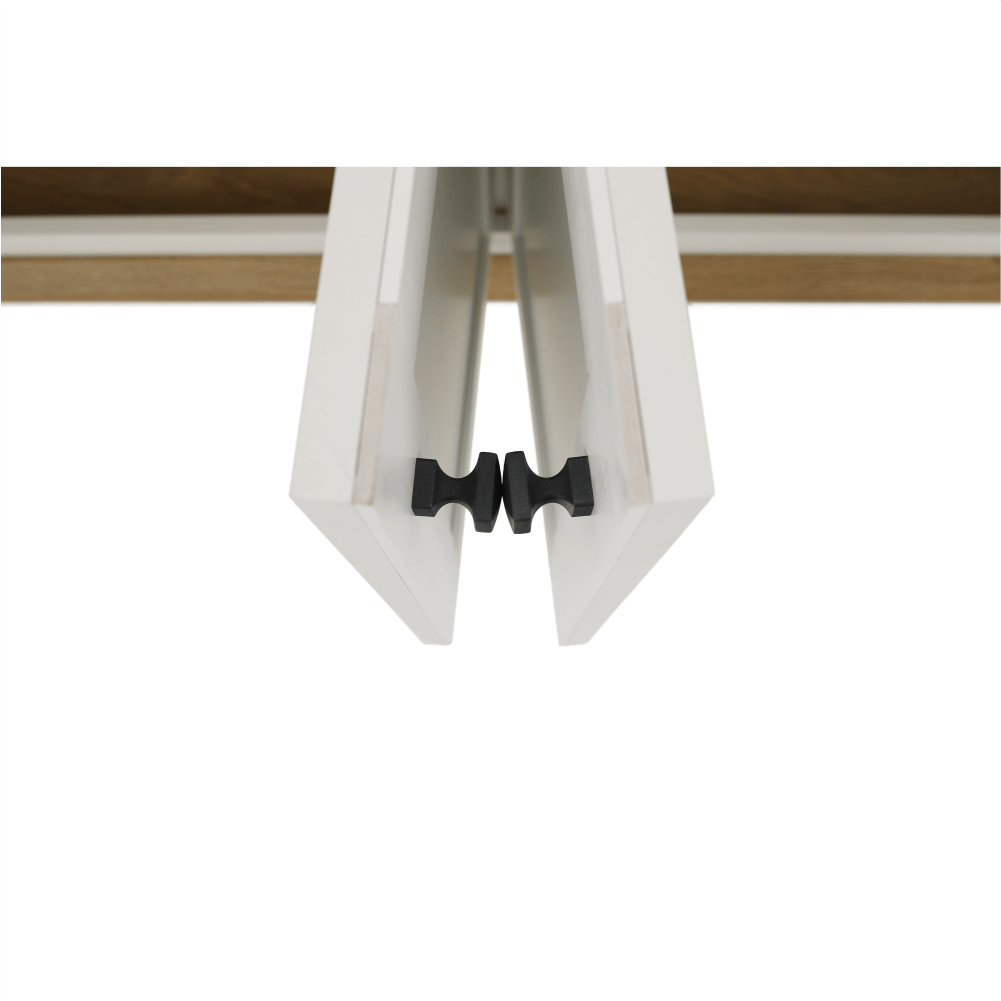 Comoda LEON MZ10, alb/stejar grand, DTD laminat, 160x45x87 cm