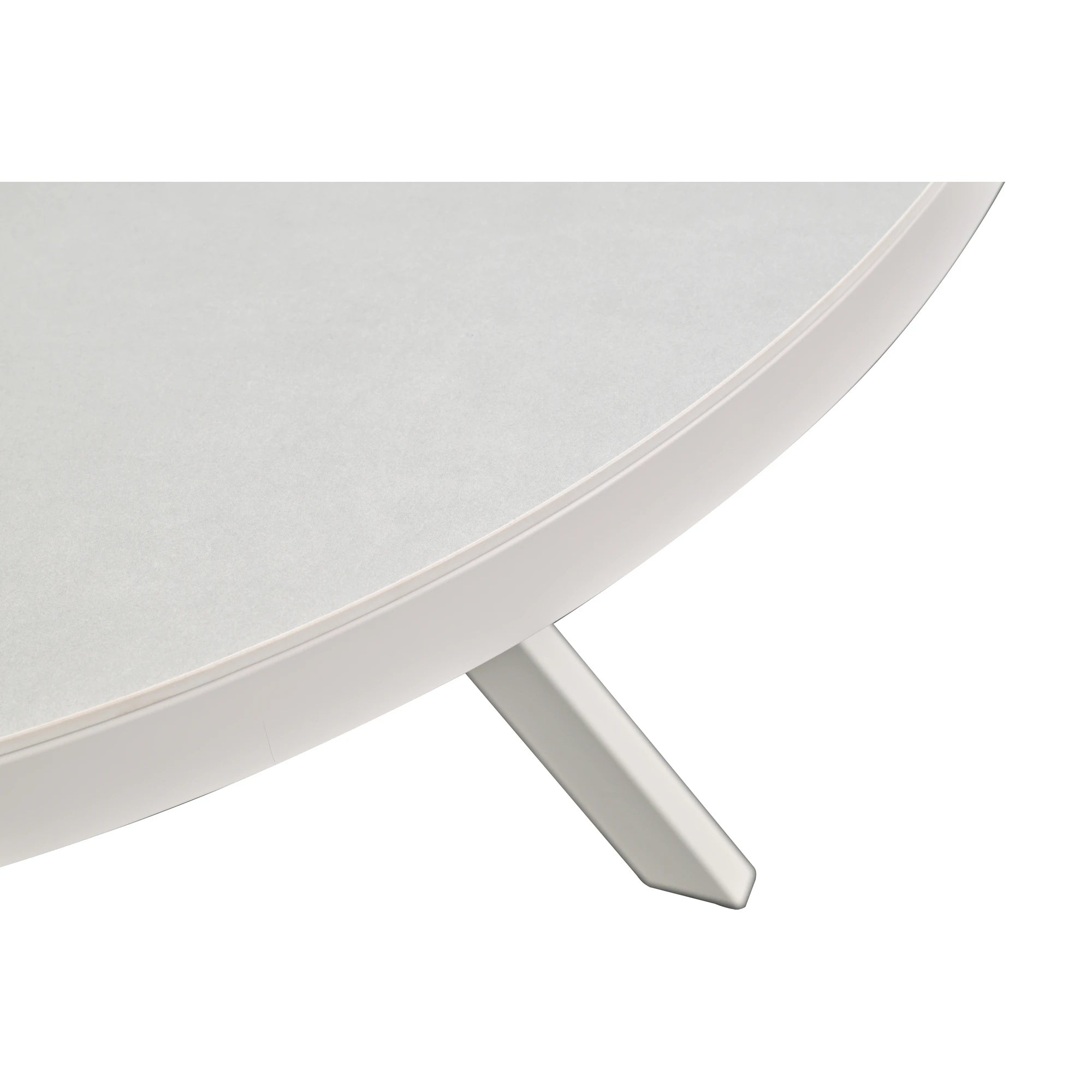 Masa extensibila LIBRA, grej cu efect de piatra travertin, ceramica/metal, 100/130x100x75 cm