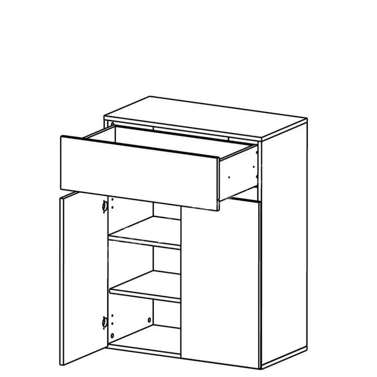 Mobilier hol LONDON, casmir/gri antracit, PAL, 217x38x220 cm