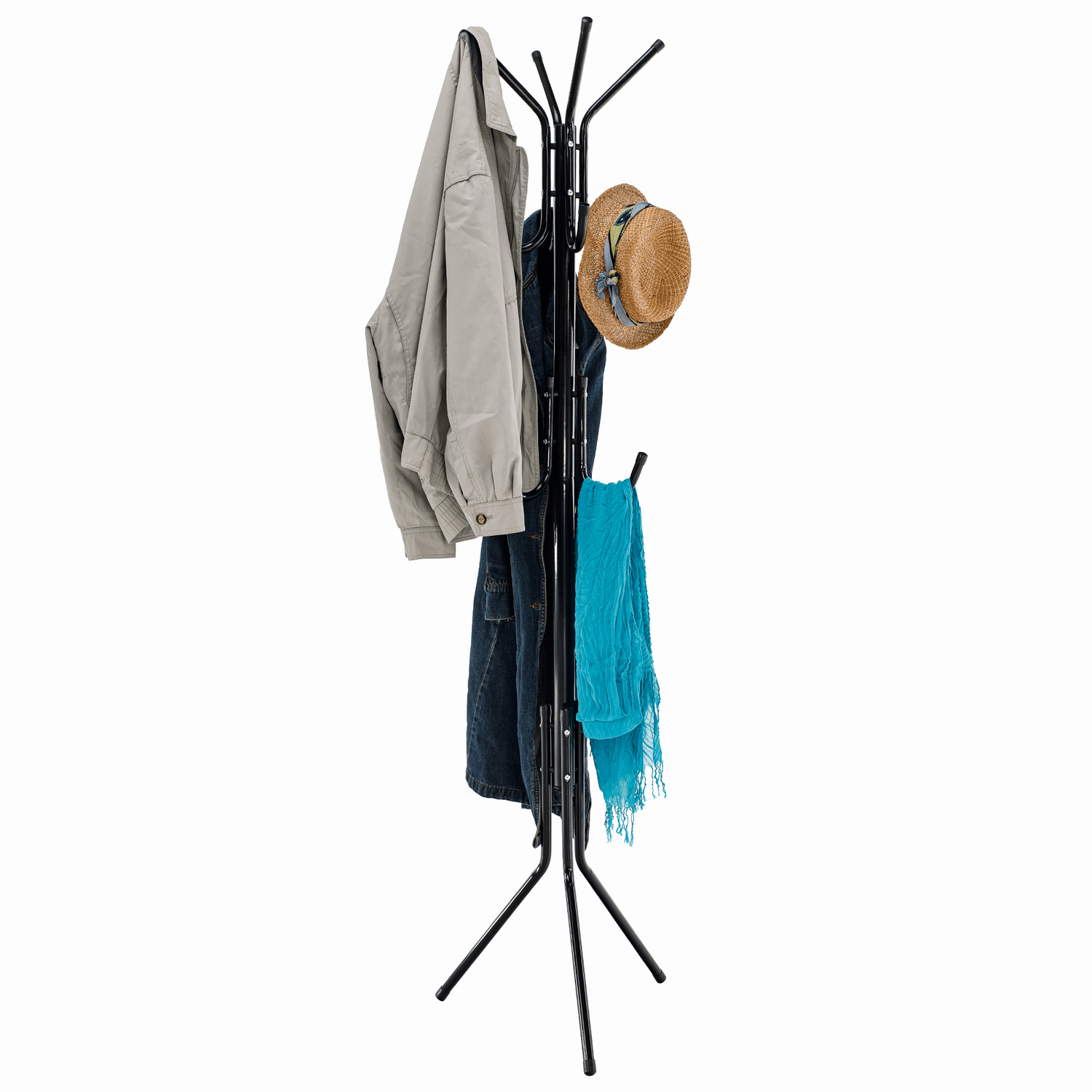 Cuier pom LORIK, negru, metal/plastic, 29x172 cm
