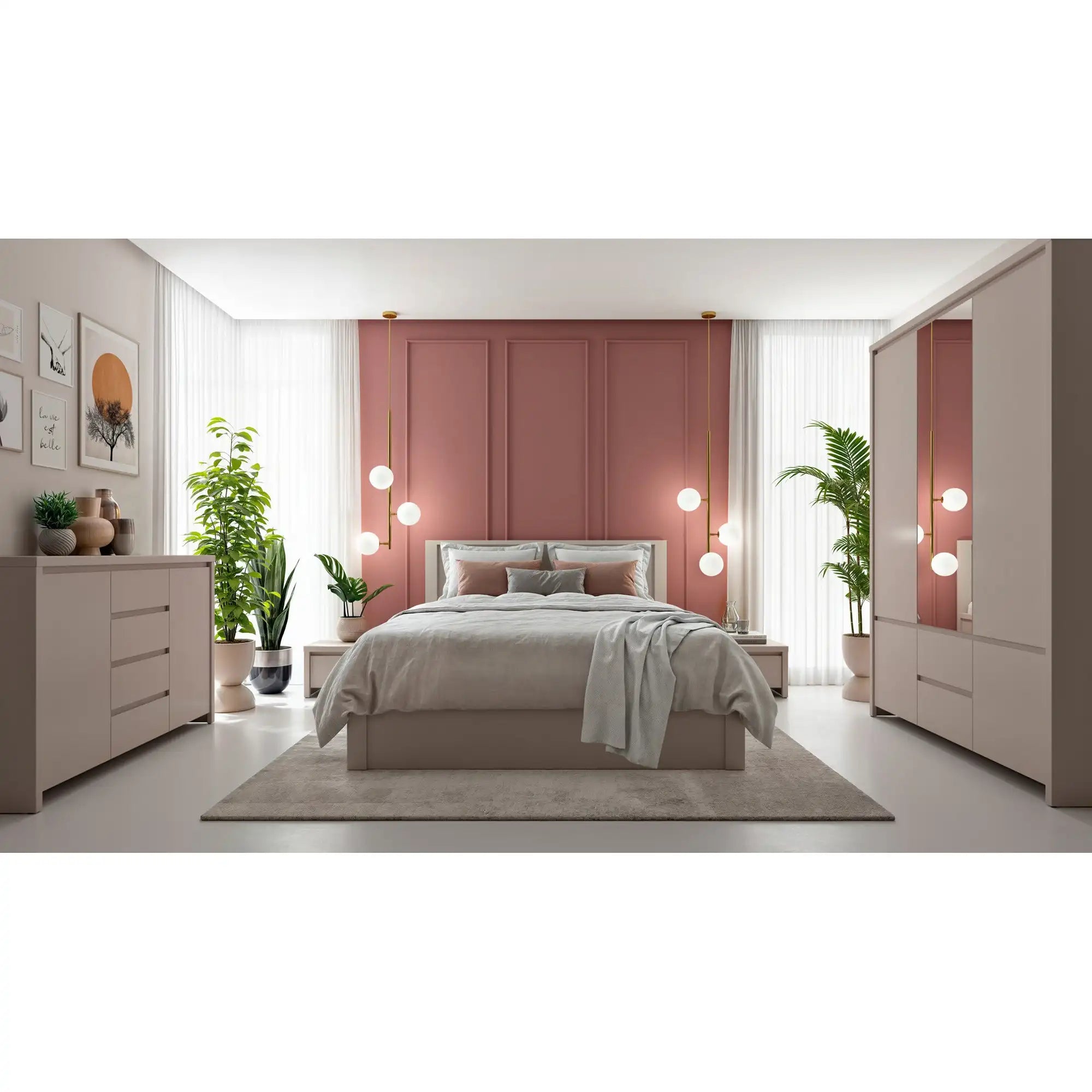 Cadru pat KASPIAN 160x200, casmir, PAL